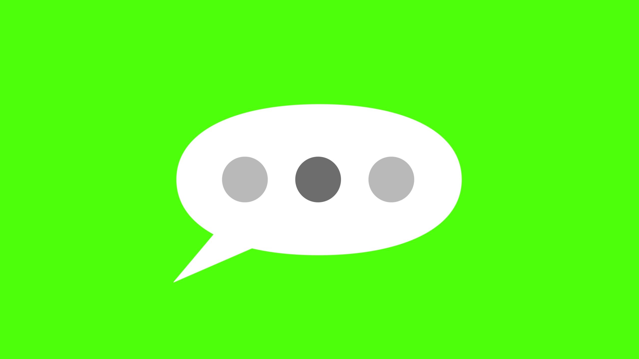 Message symbol being written on the green screen