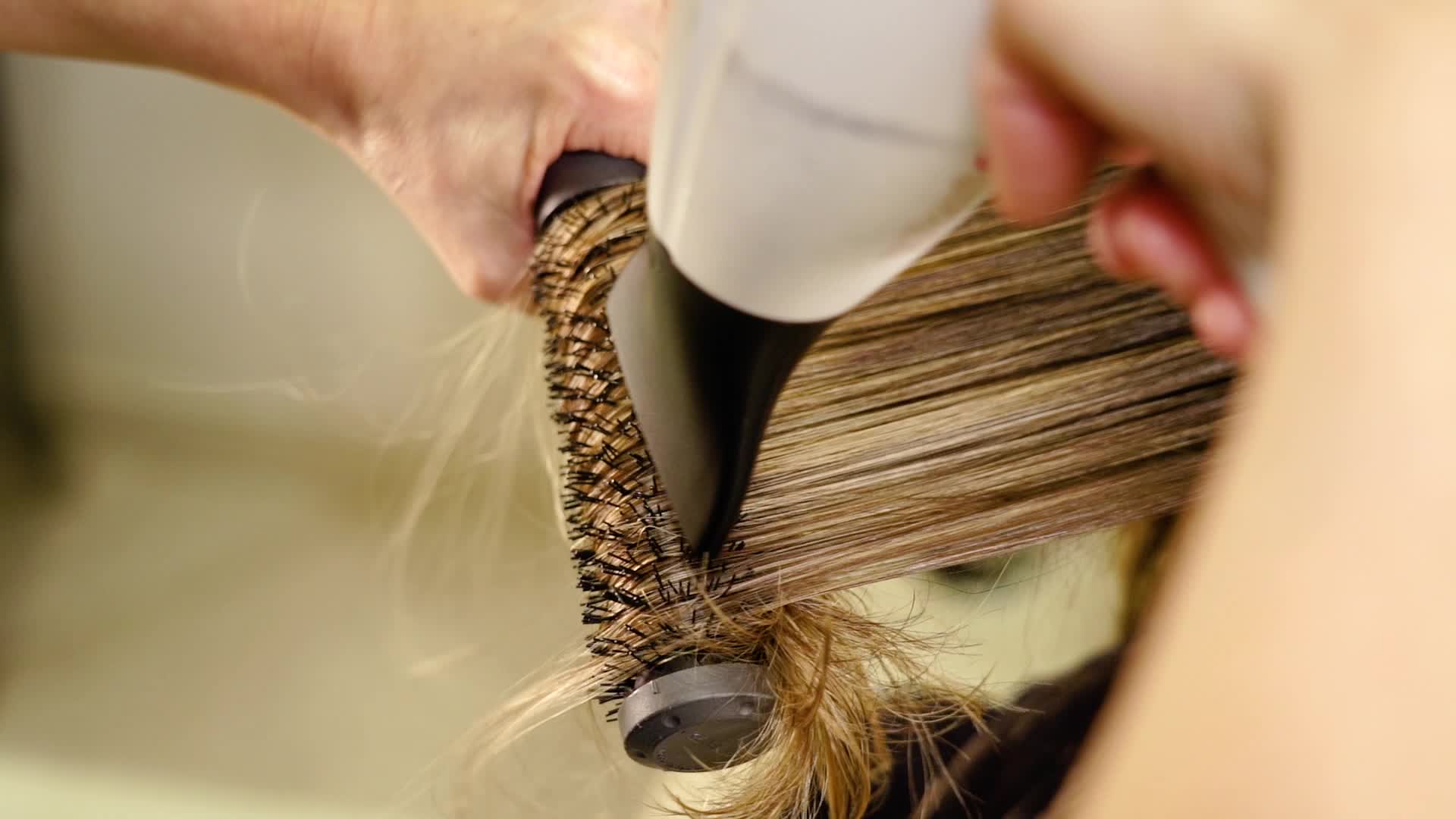 Slow motion hair styling