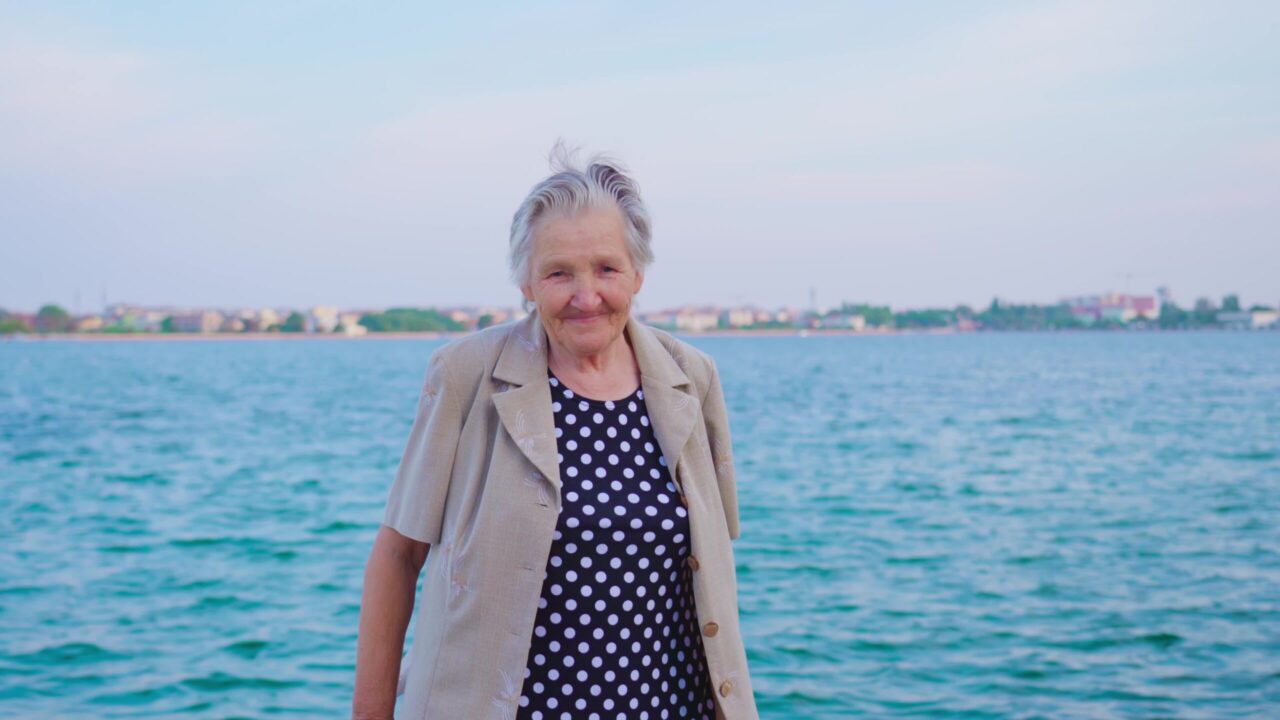 Expression of Happiness: The Smile of an Elderly Woman