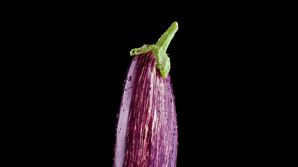 Purple striped eggplant