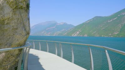 Cycle path above Lake Garda