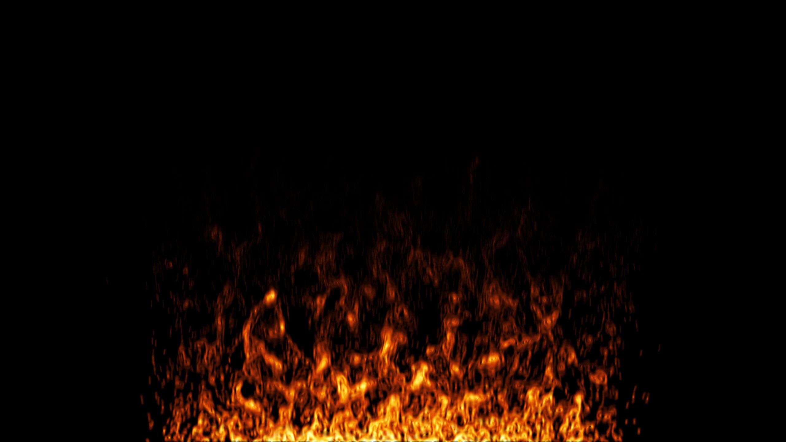 Fire flames on black screen - Royalty Free Video