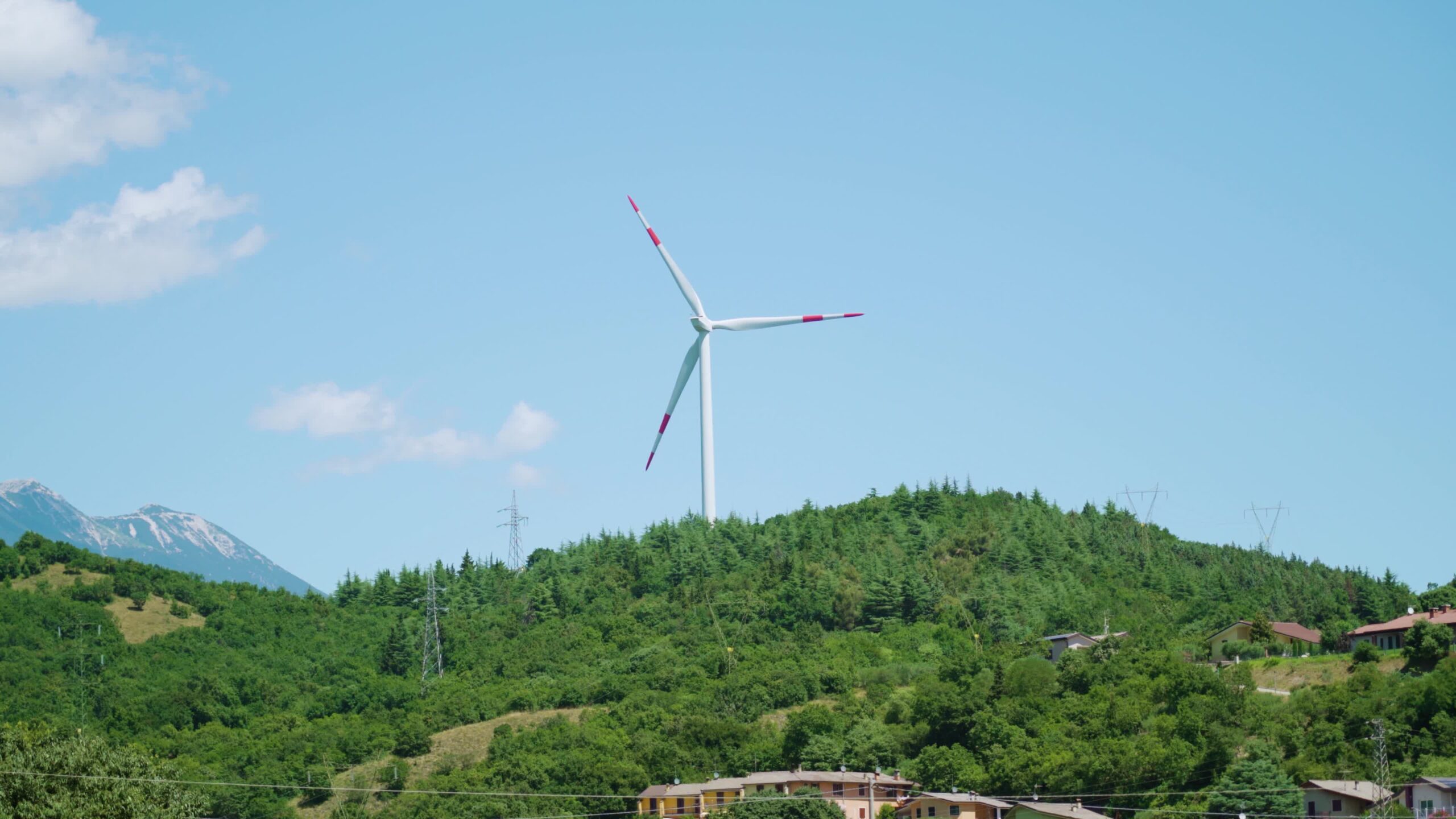 Wind turbine on the mountain