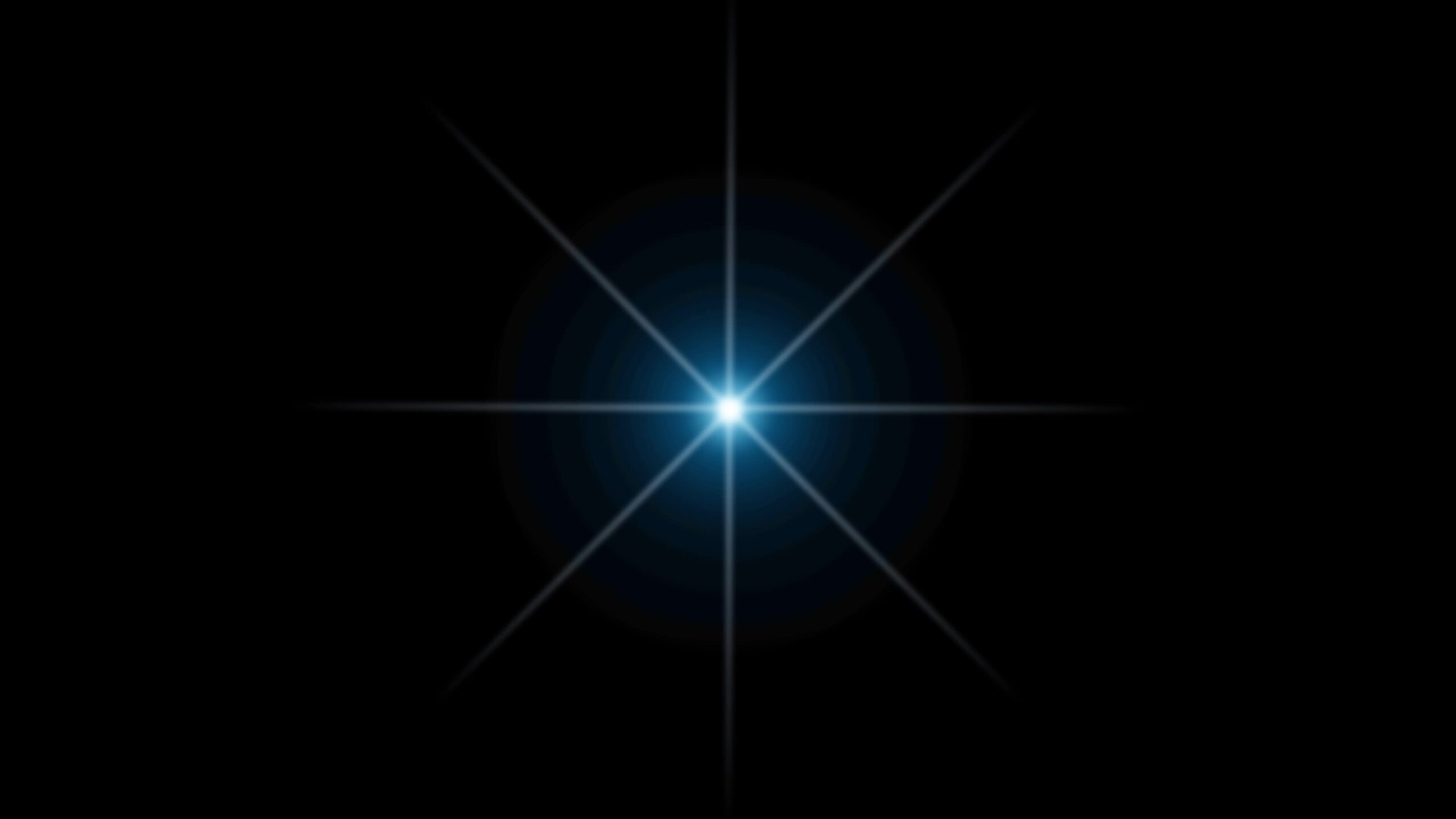 Bagliore di luce blu con linee lunghe attorno