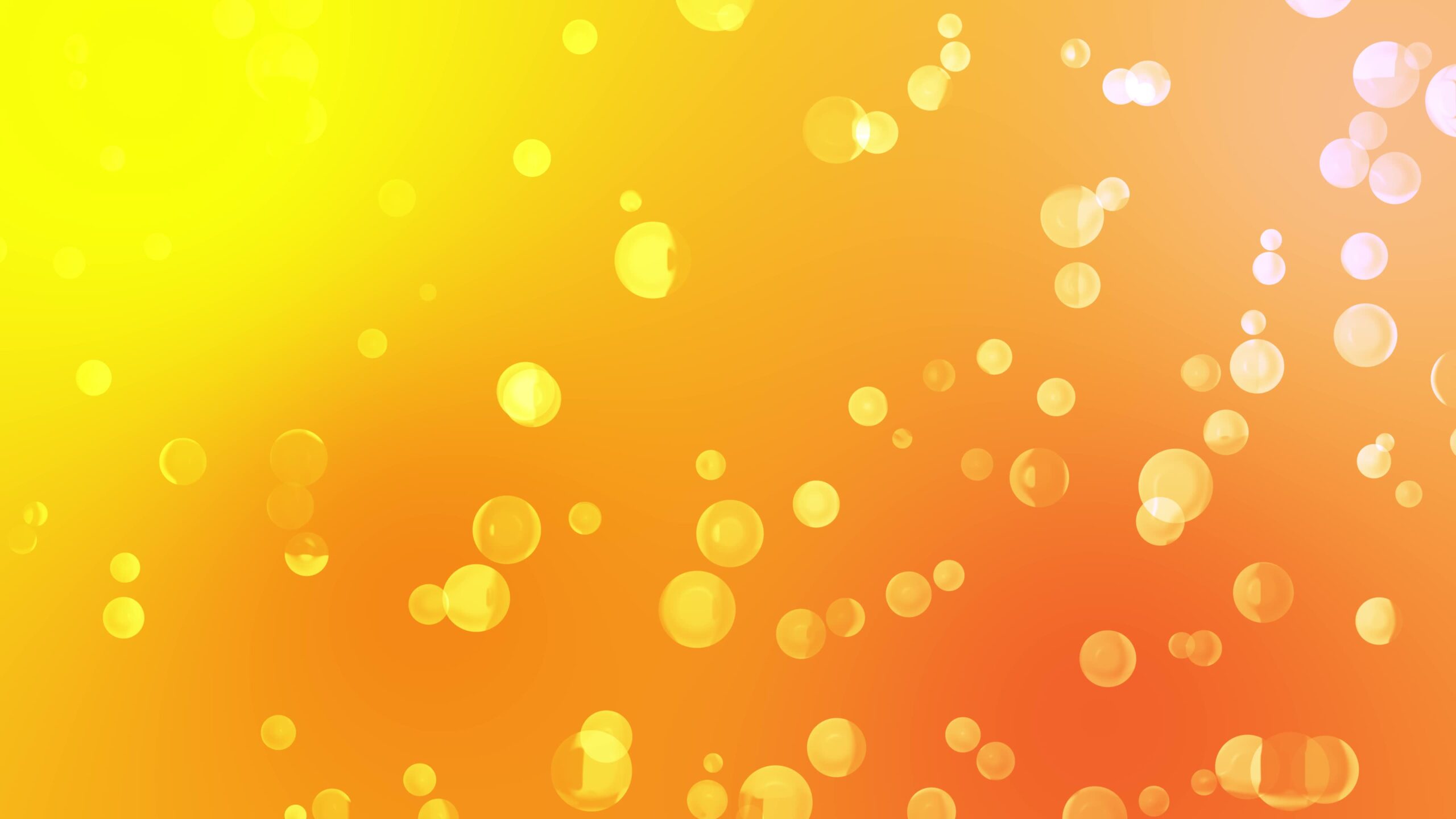 Golden yellow background of bokeh circles