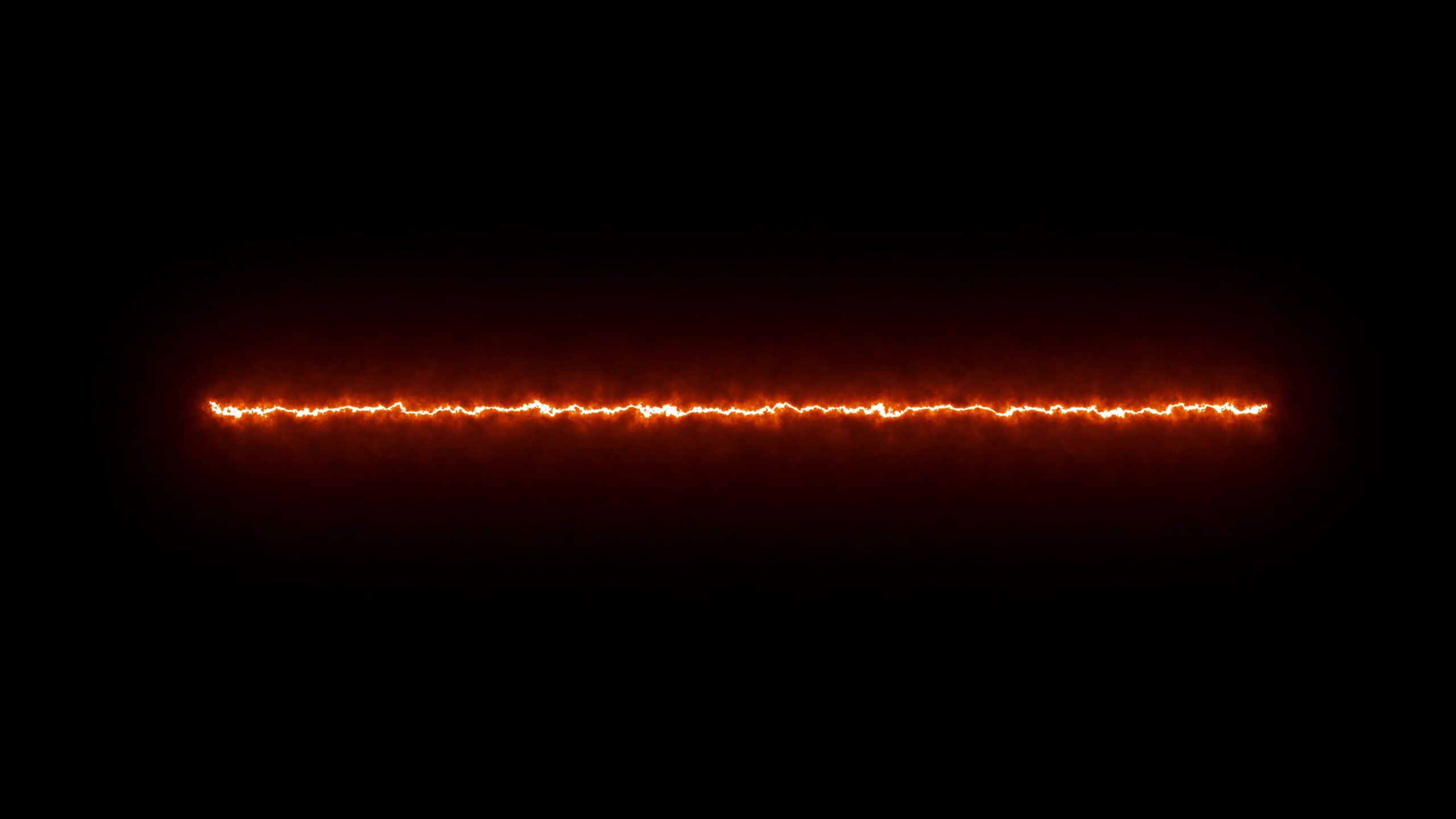 Linea rossa di energia su sfondo nero