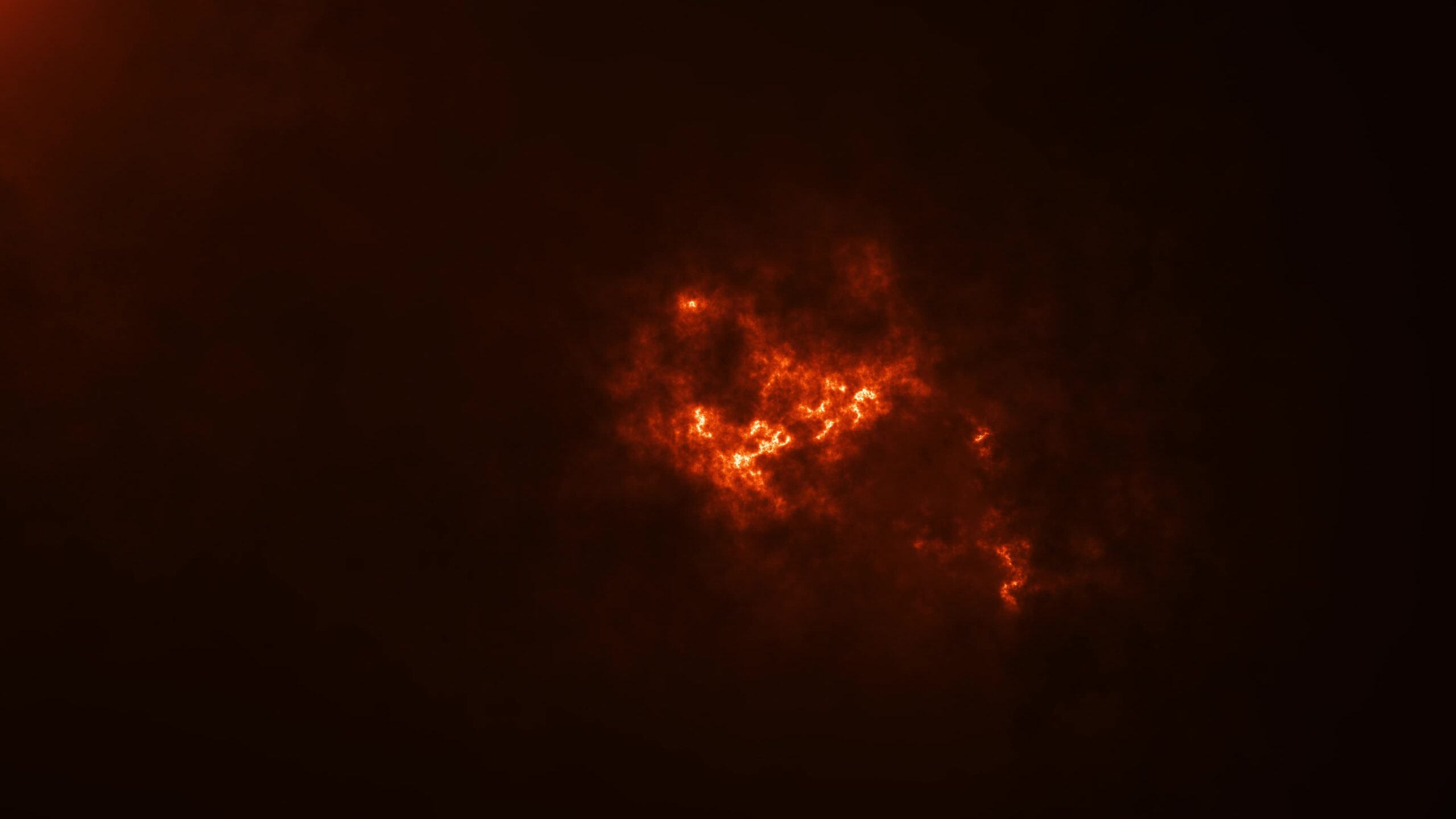 Energia rossa si muove su sfondo scuro