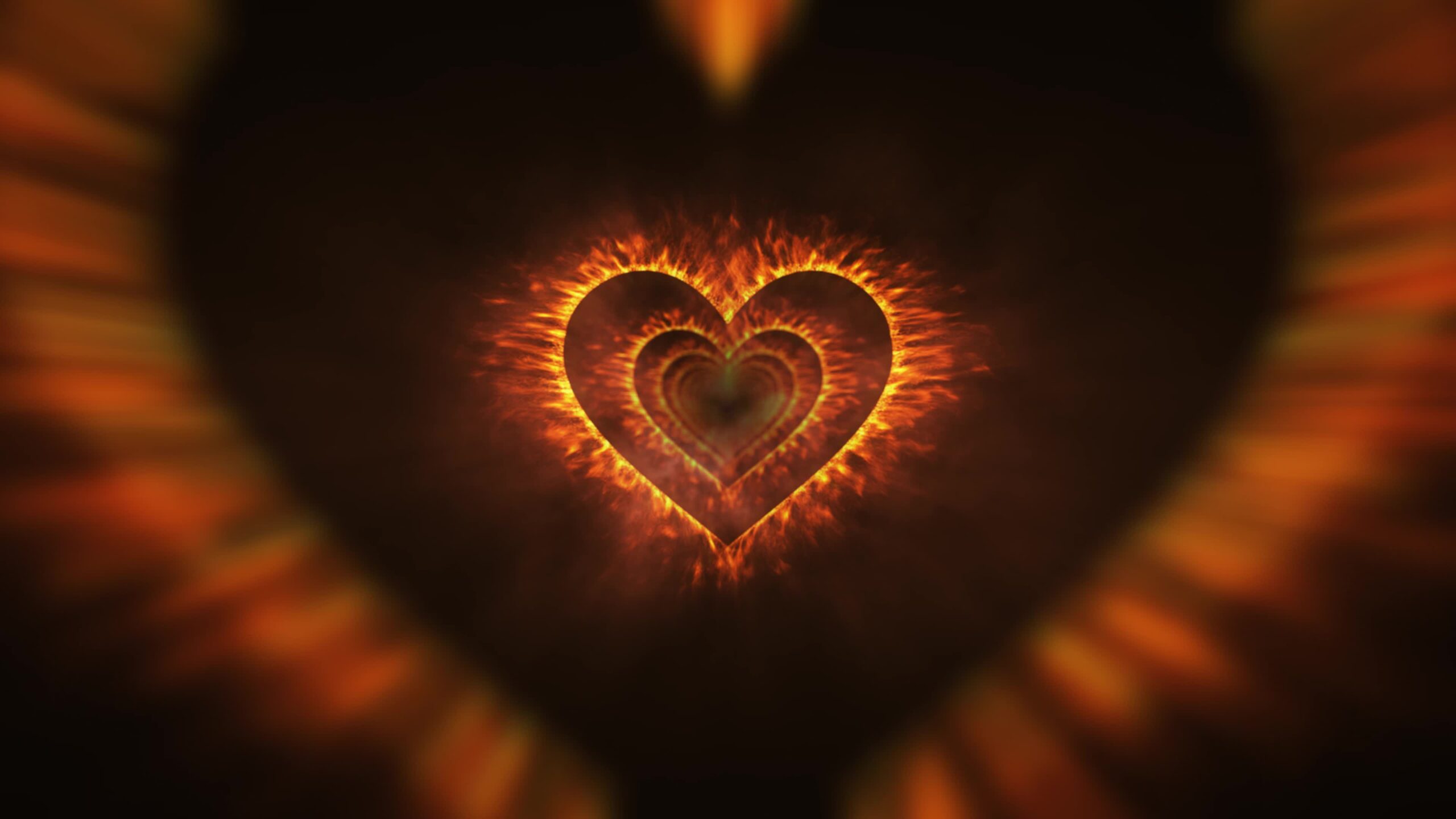 Infinite movement between hearts of fire