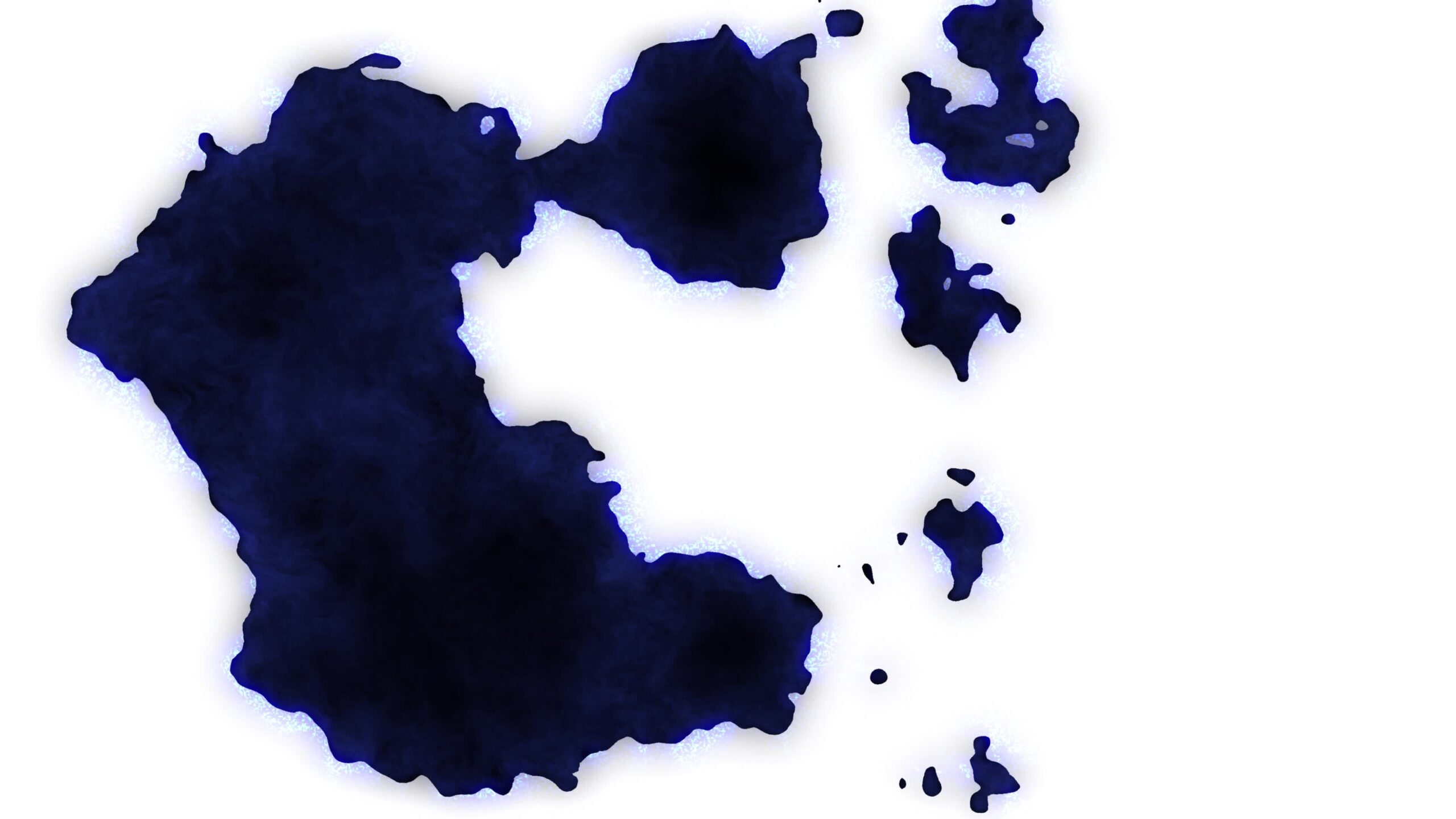 Transition with paper dissolving with blue energy