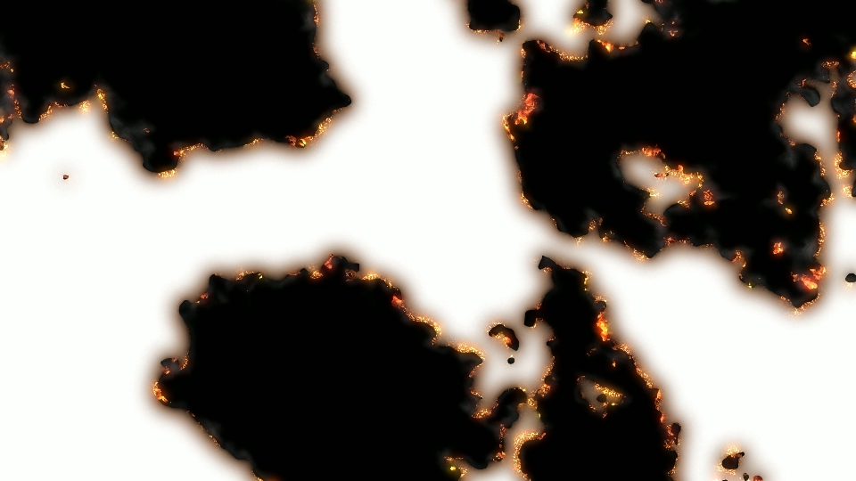 Transition with burning white paper