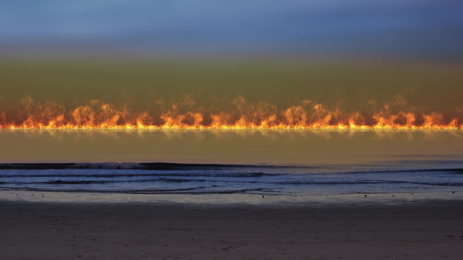 Orrizonte di fuoco sul mare