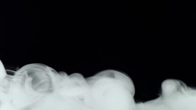 Smoke trail with black copy space