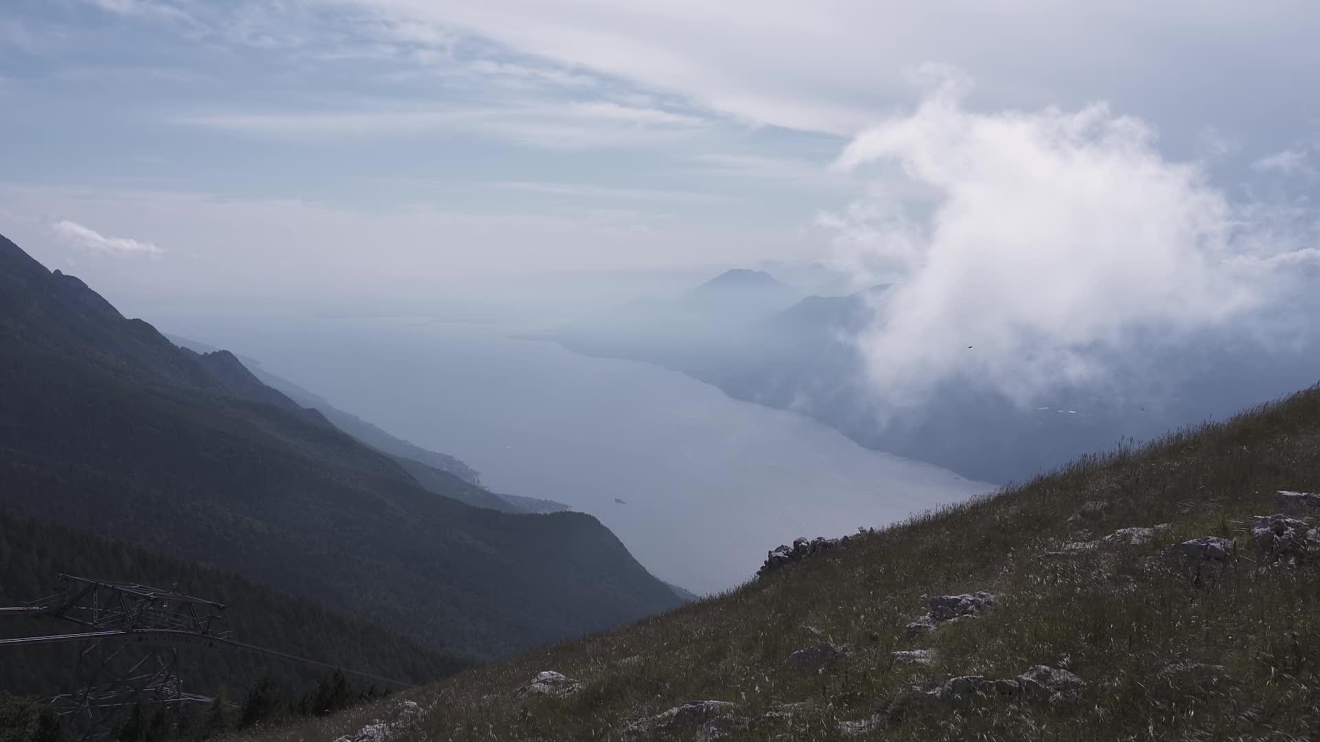 Lake Garda in cloudy weather