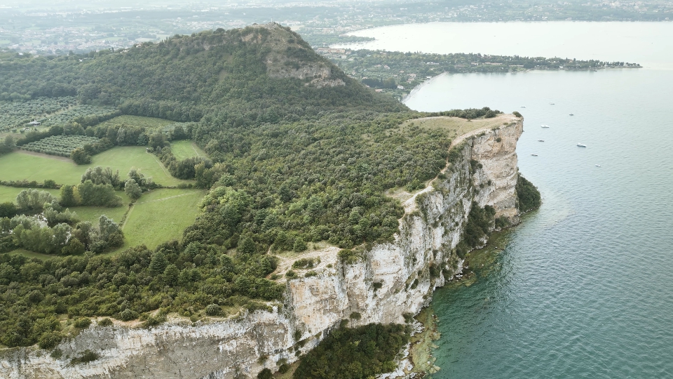 Beautiful high rocks at Lake Garda