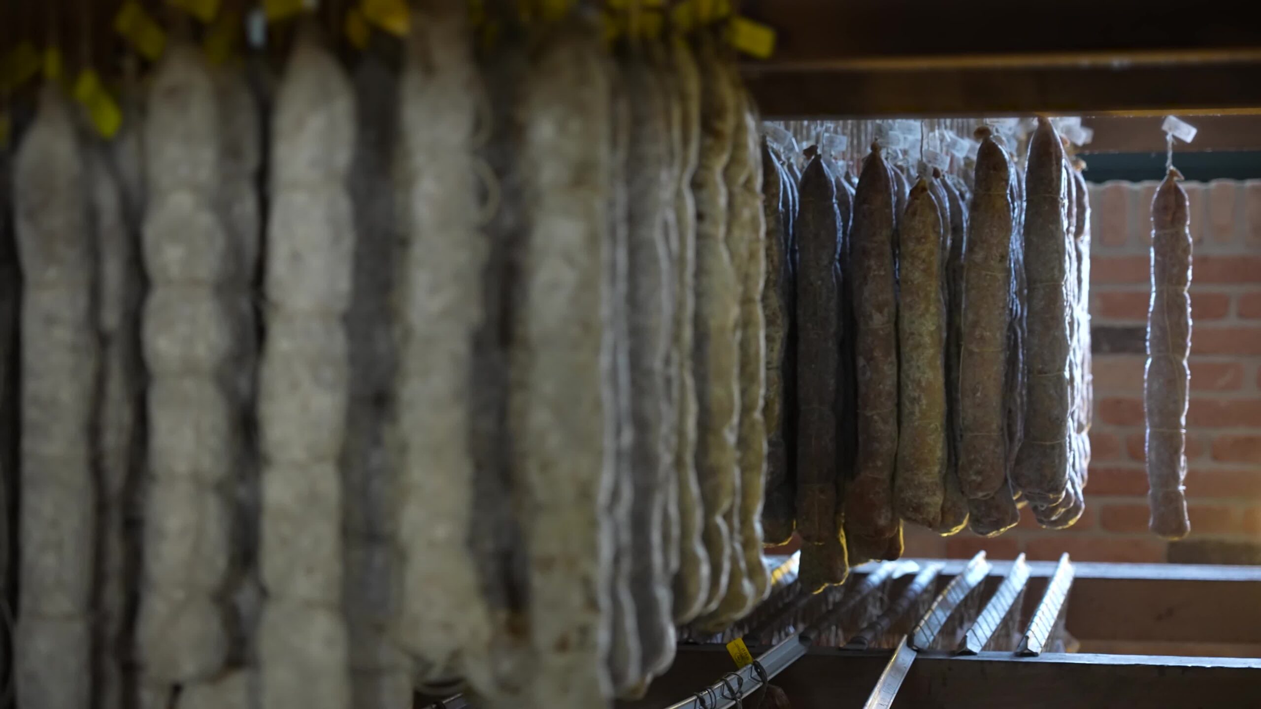 Aging of salami in the cellar