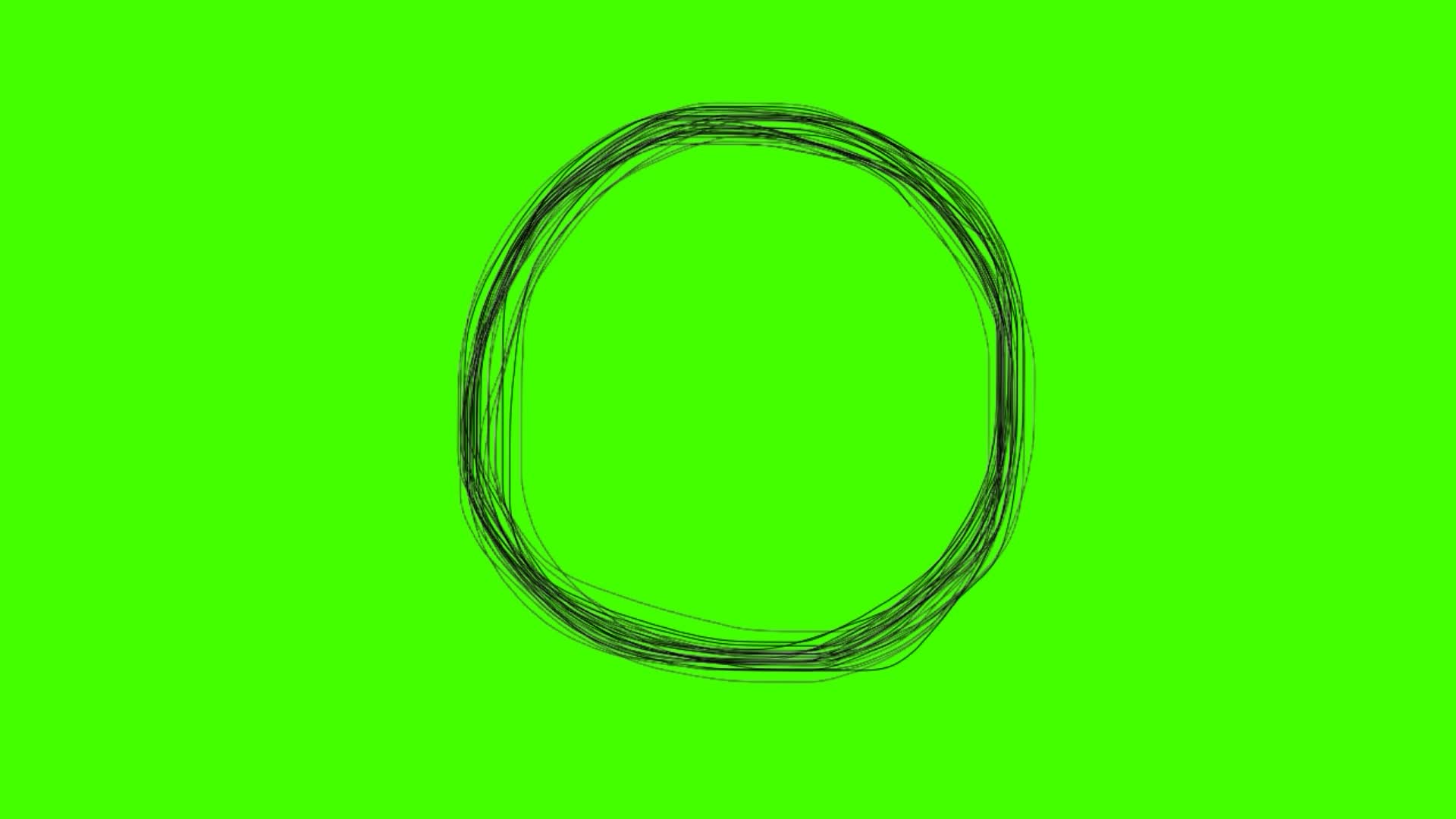Cerchio vibra in stop motion sul chroma key