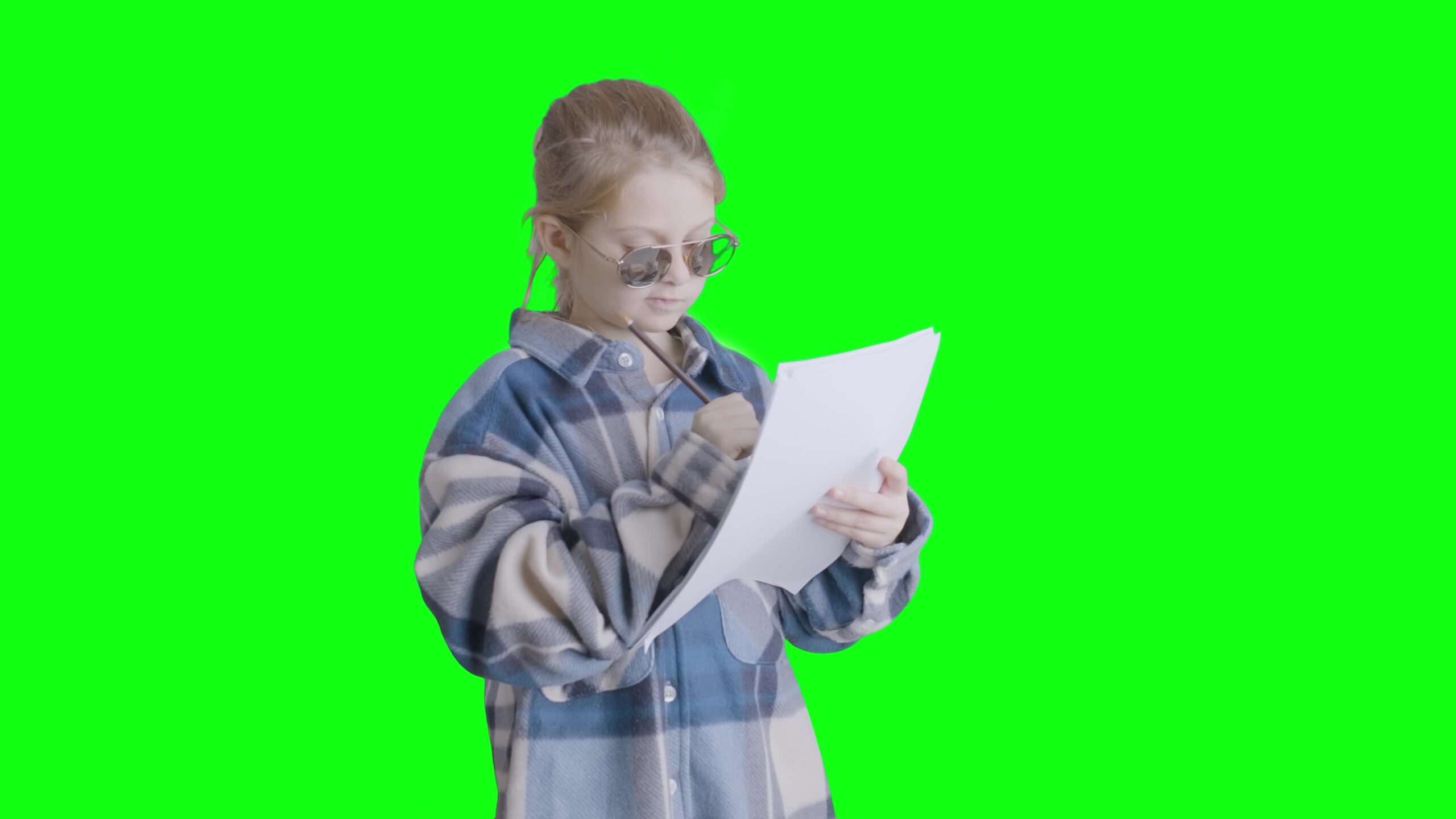 Bambina Concentrata su Documenti