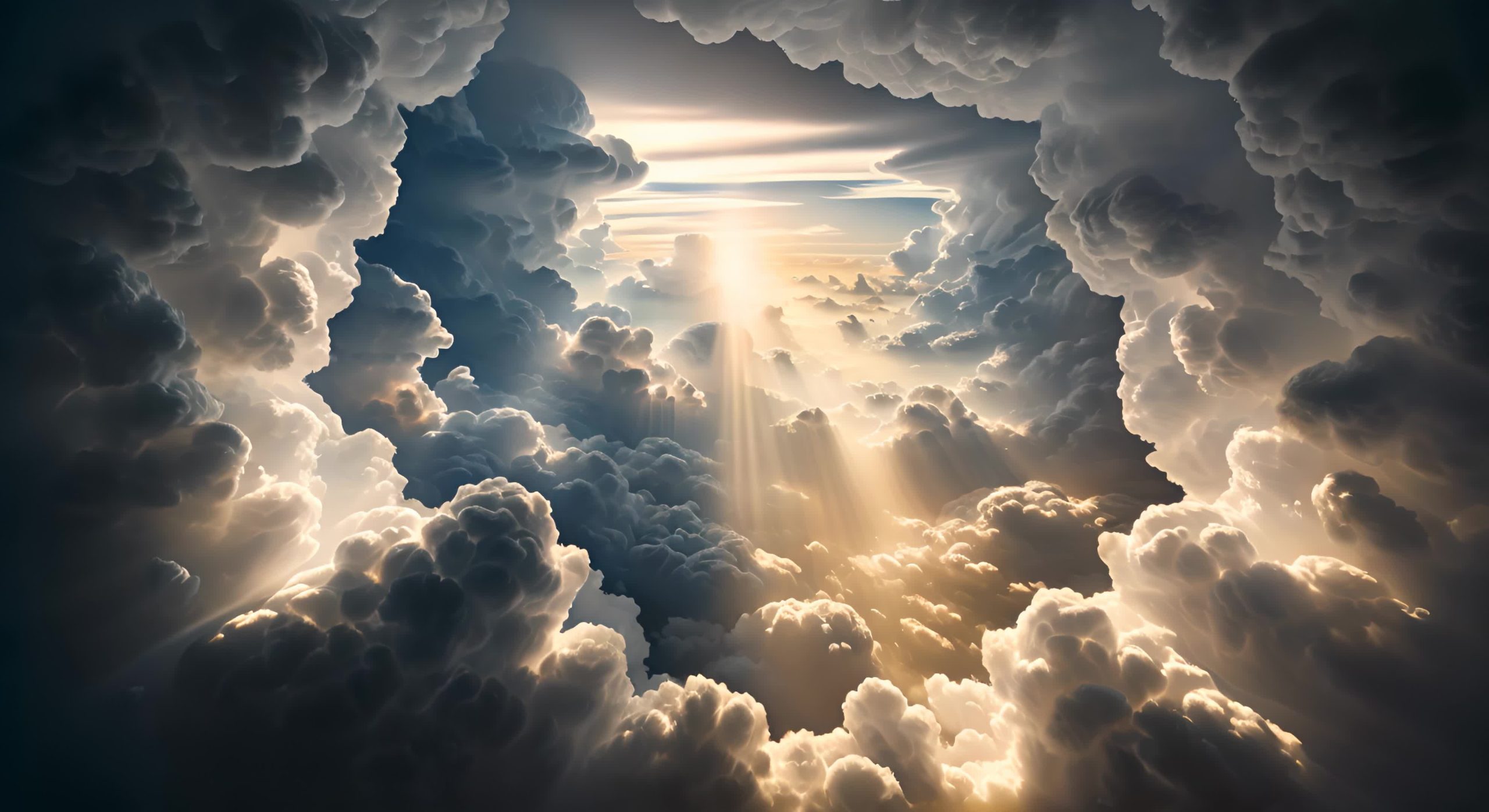 Between the clouds