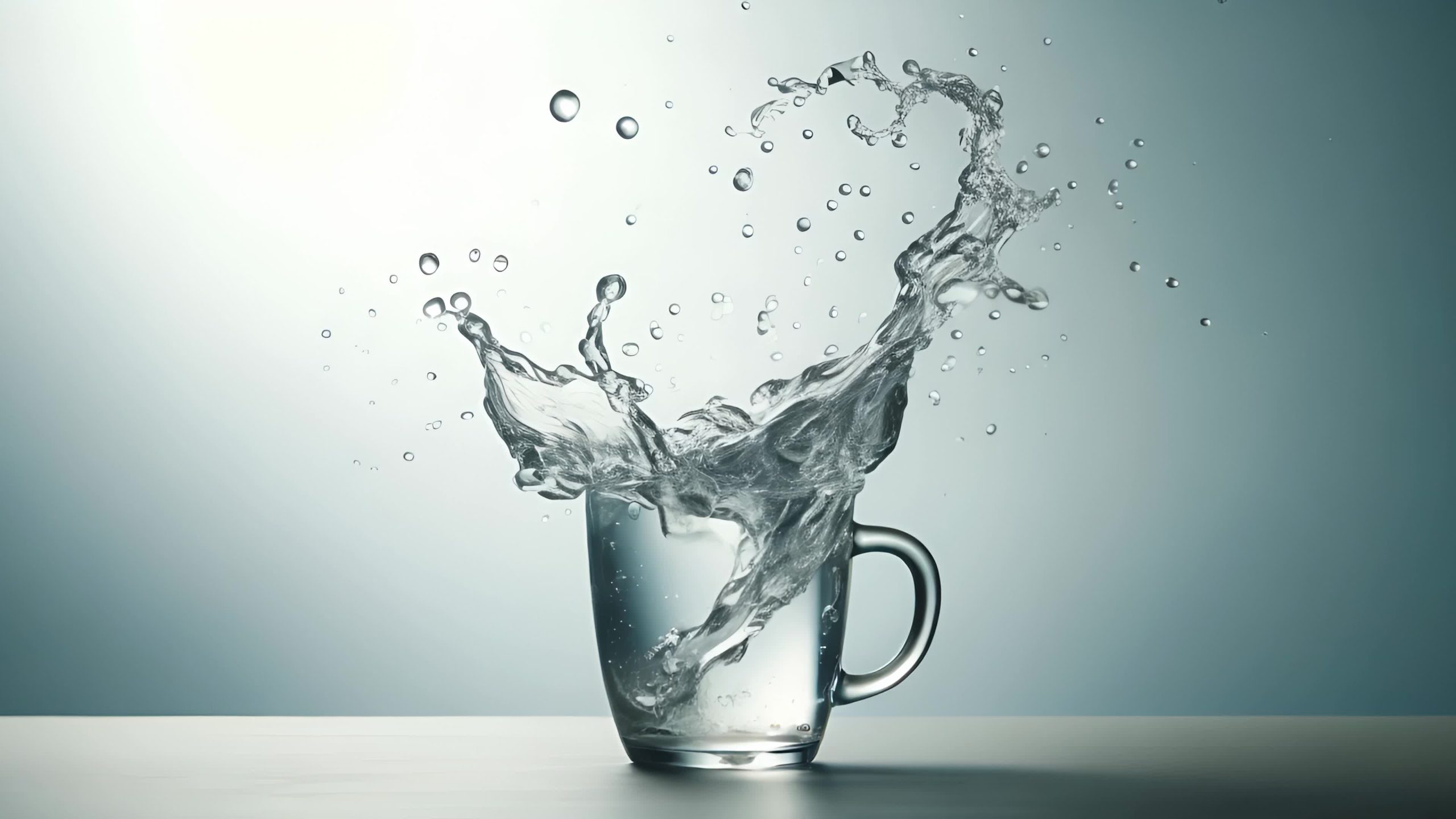 Water Splashing Out of Glass