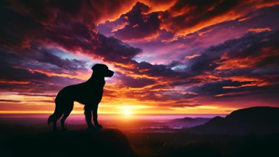Cane al Tramonto