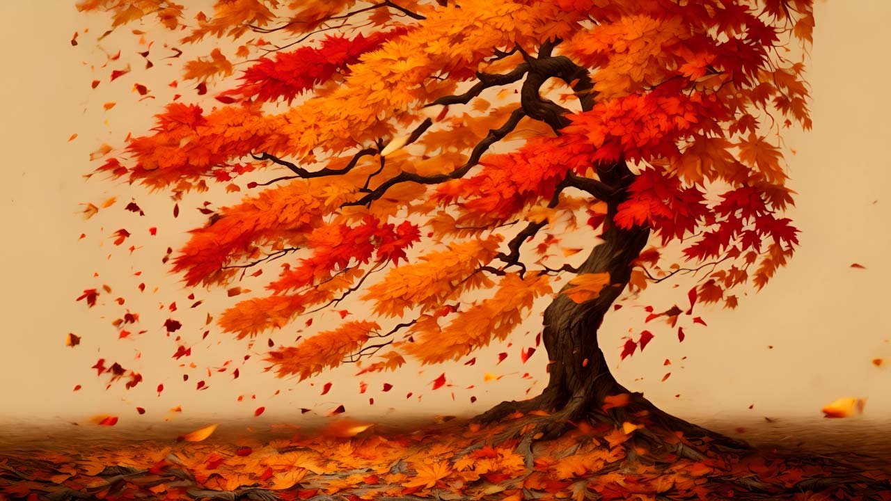 Wind-Swept Autumn Beauty