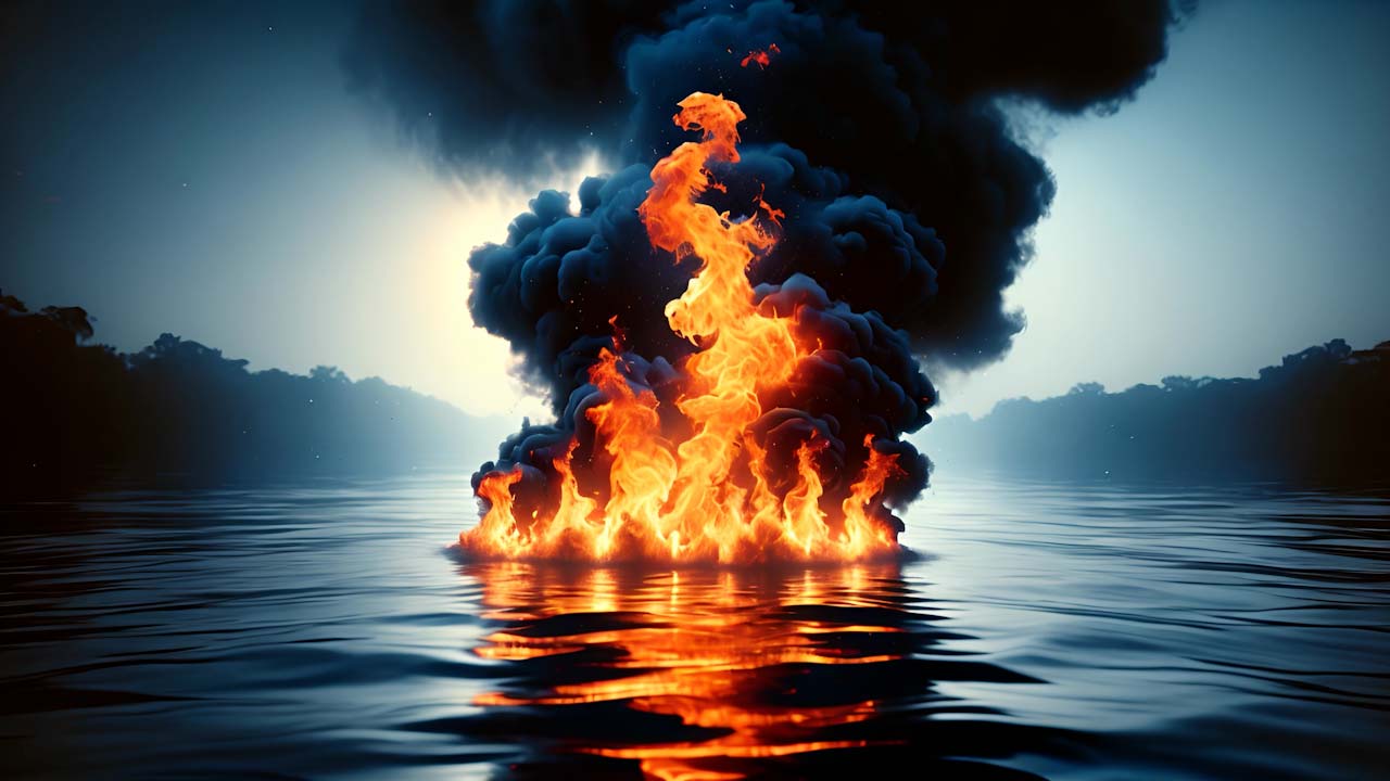 Incendio sull’Acqua