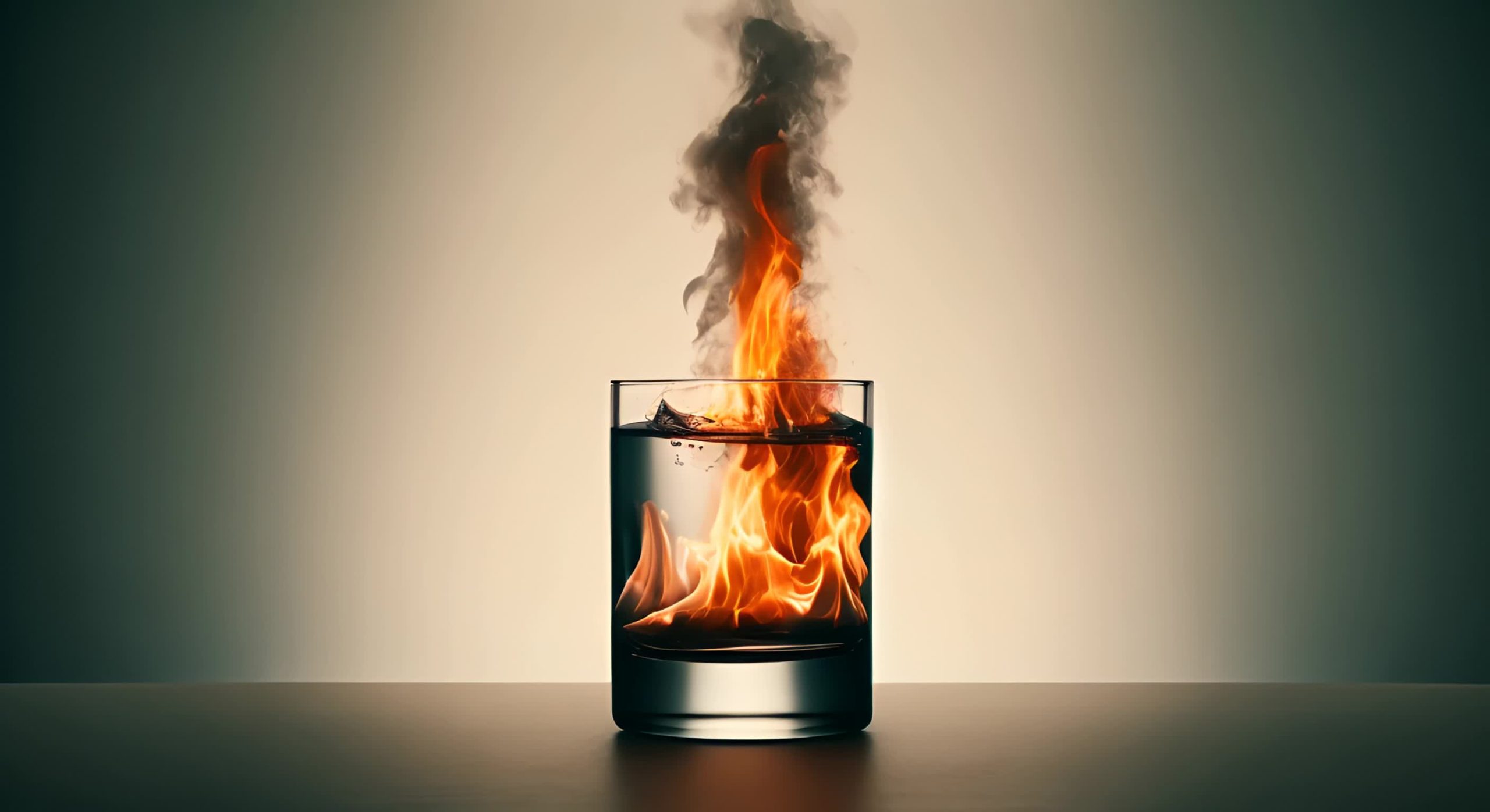 Glass of Water on Fire