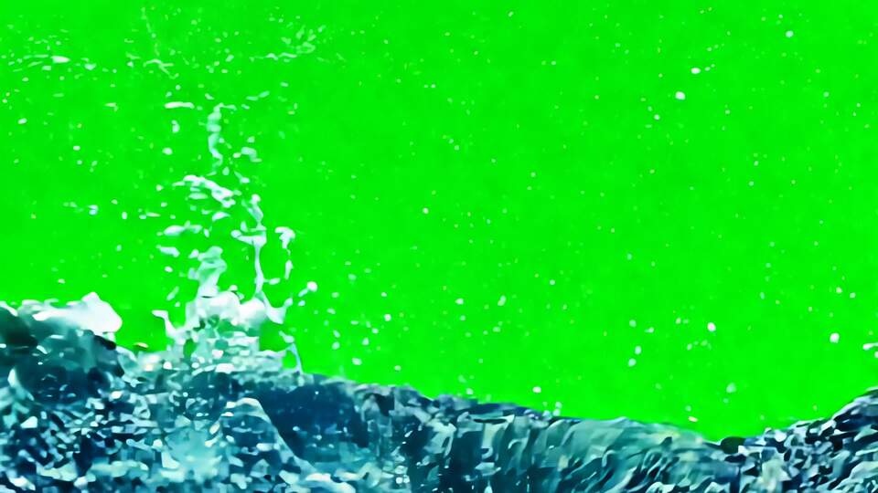 Transizione di spruzzi d’acqua con chroma key