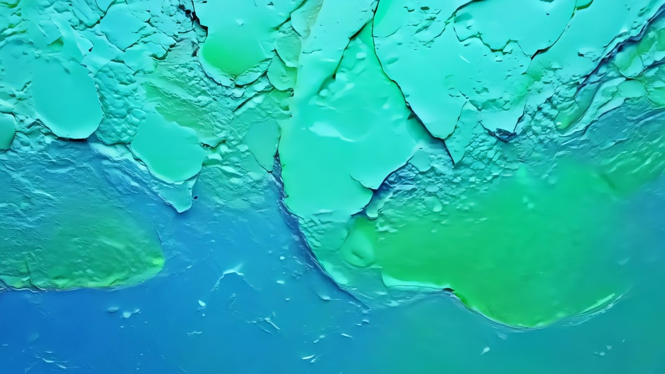 Abstract Green and Blue Textured Transition