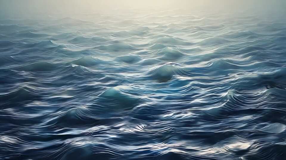 Gentle Ocean Waves at Dusk