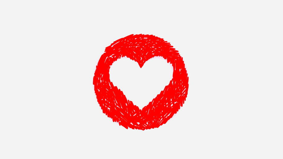 Animazione di Cuore su Sfondo Bianco