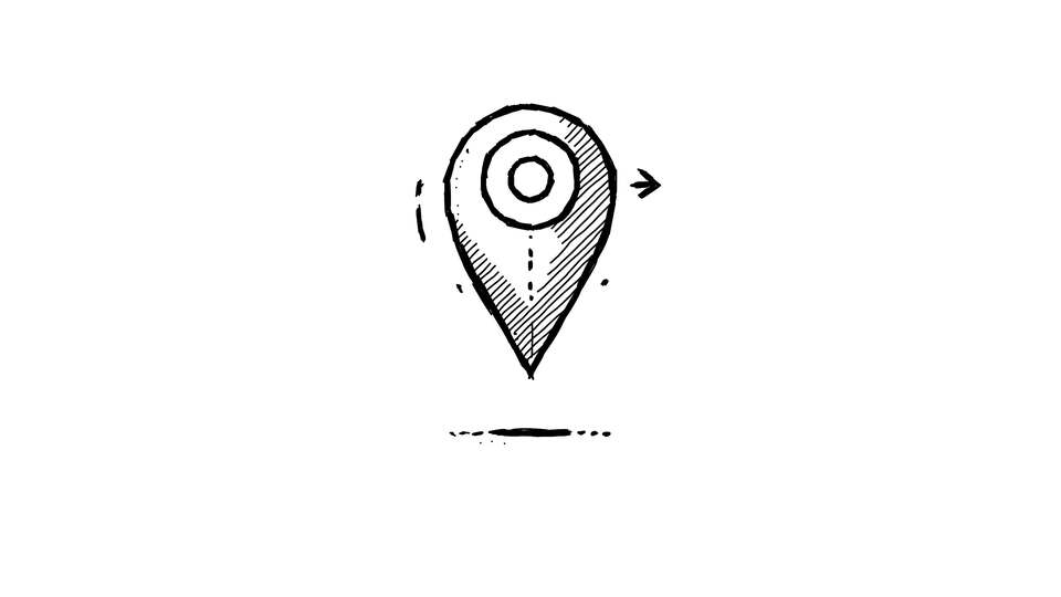 Hand-Drawn Location Pin Icon