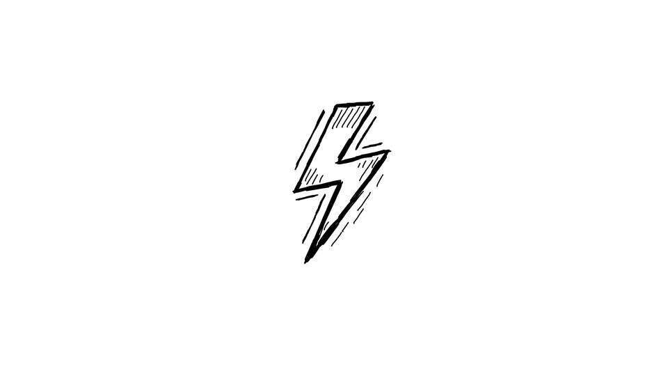 Hand-Drawn Lightning Bolt Icon