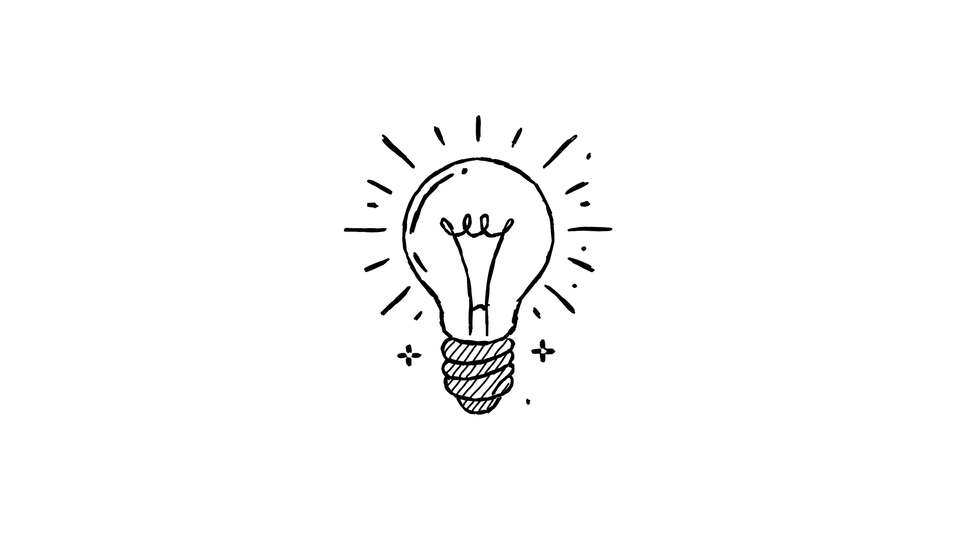 Simple Lightbulb Line Drawing