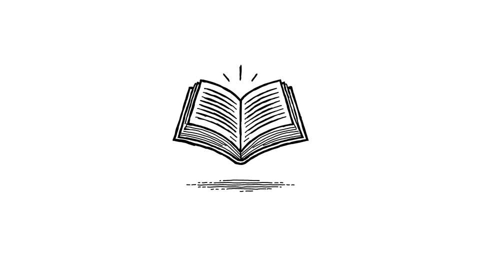 Disegno Lineare di un Libro Aperto
