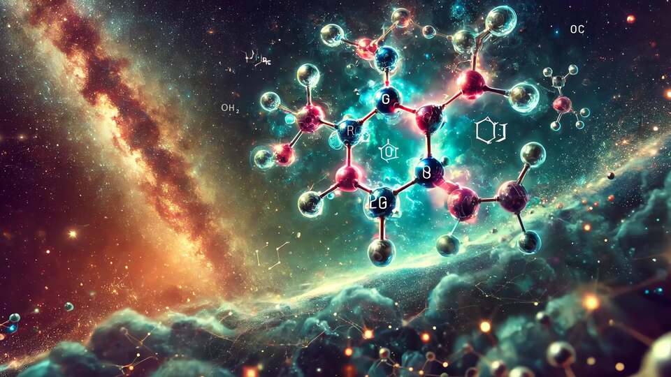 Struttura molecolare in un paesaggio cosmico