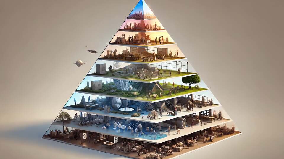Layered Pyramid of Human Civilization