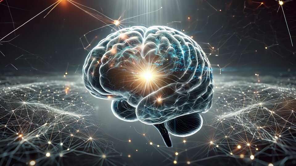 Visualizzazione della rete neurale di un cervello