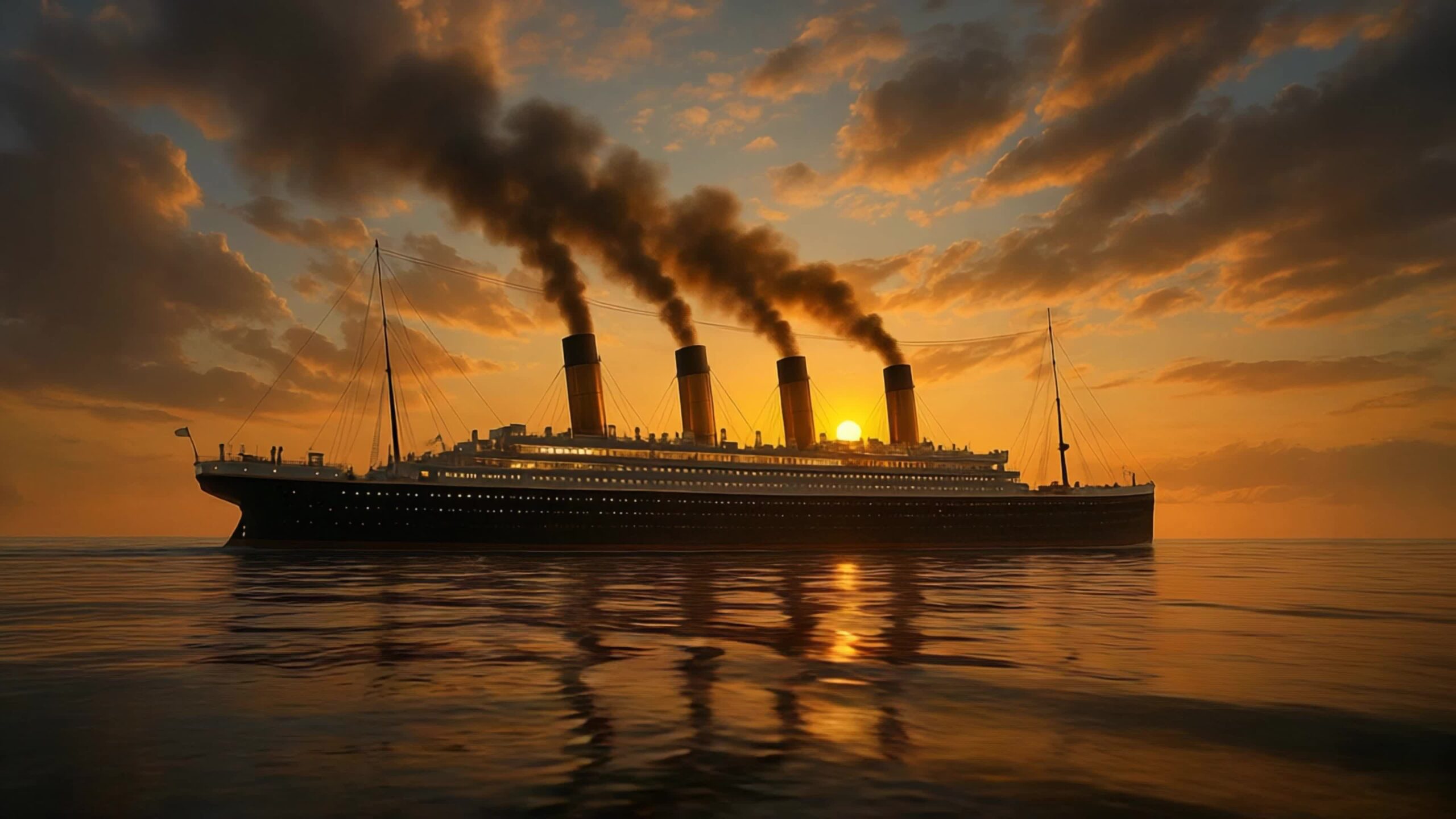 Titanic – A Majestic Sunset on the Atlantic