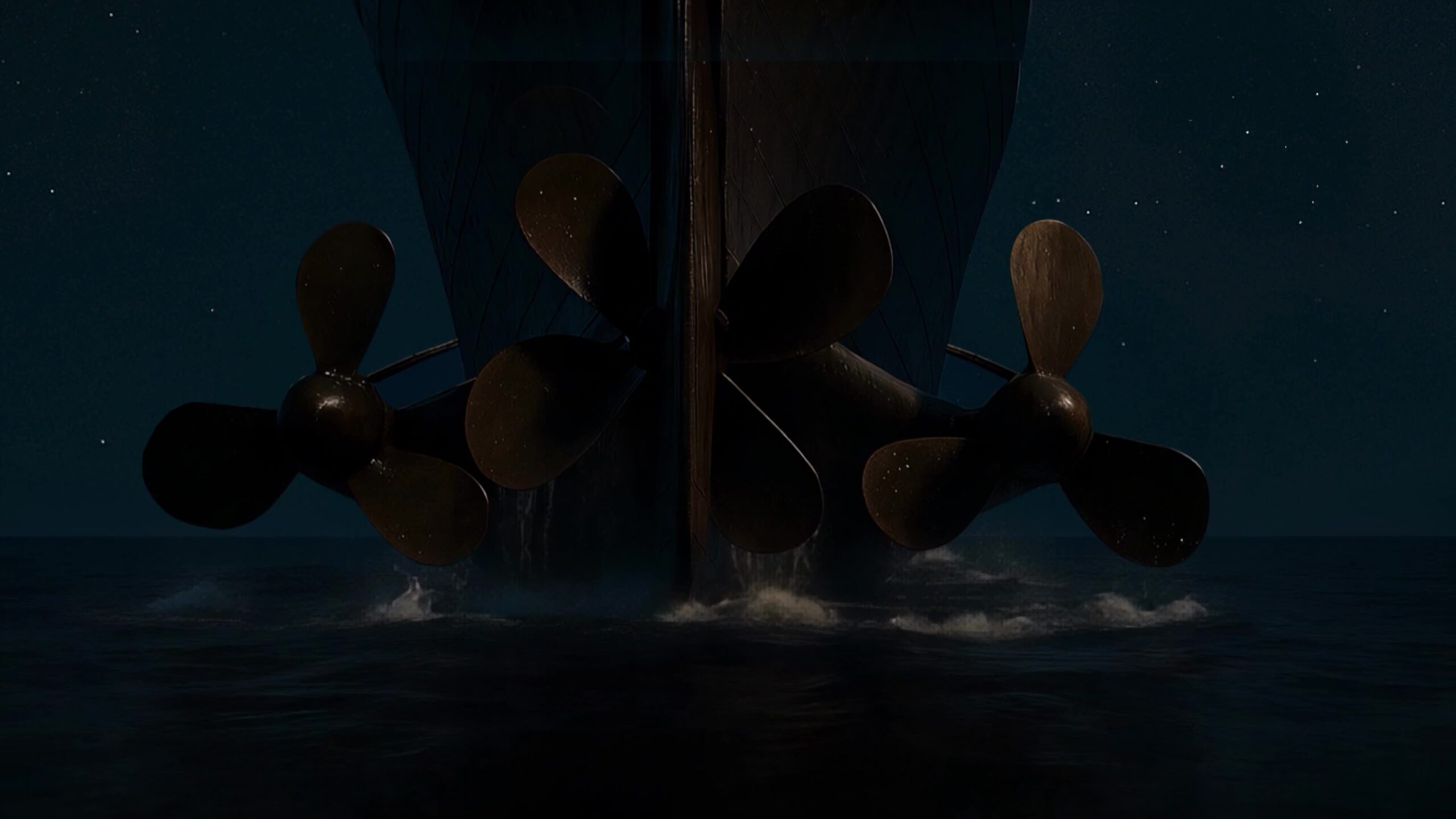 Propellers Rising as the Stern Lifts
