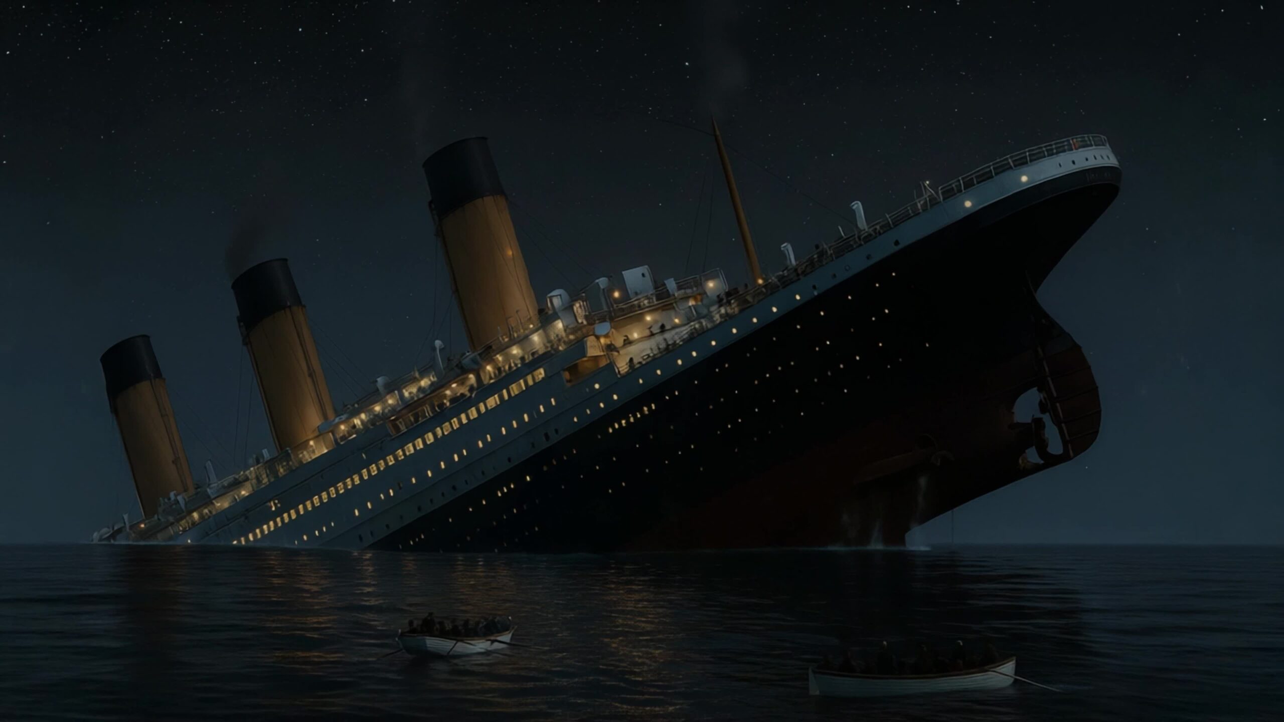 Il Titanic si solleva sempre di più sopra l’oceano