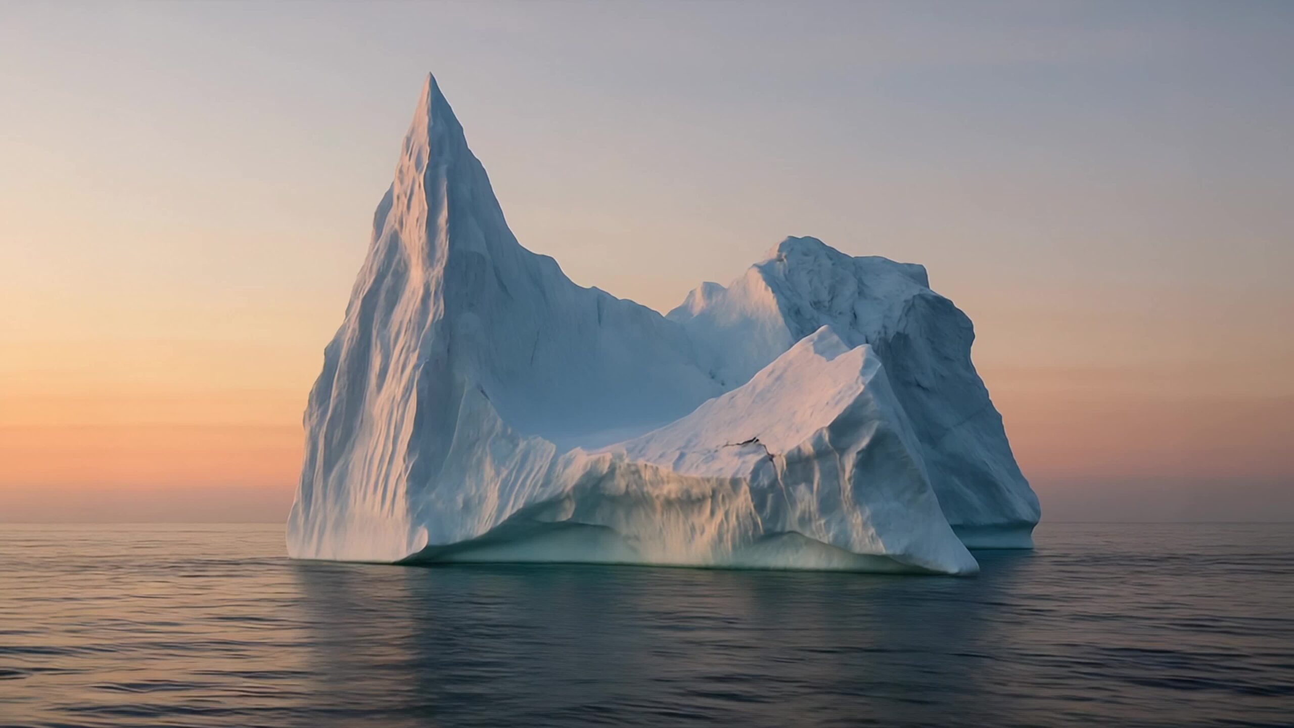 The Iceberg at Dawn Reminiscent of the Titanic Tragedy