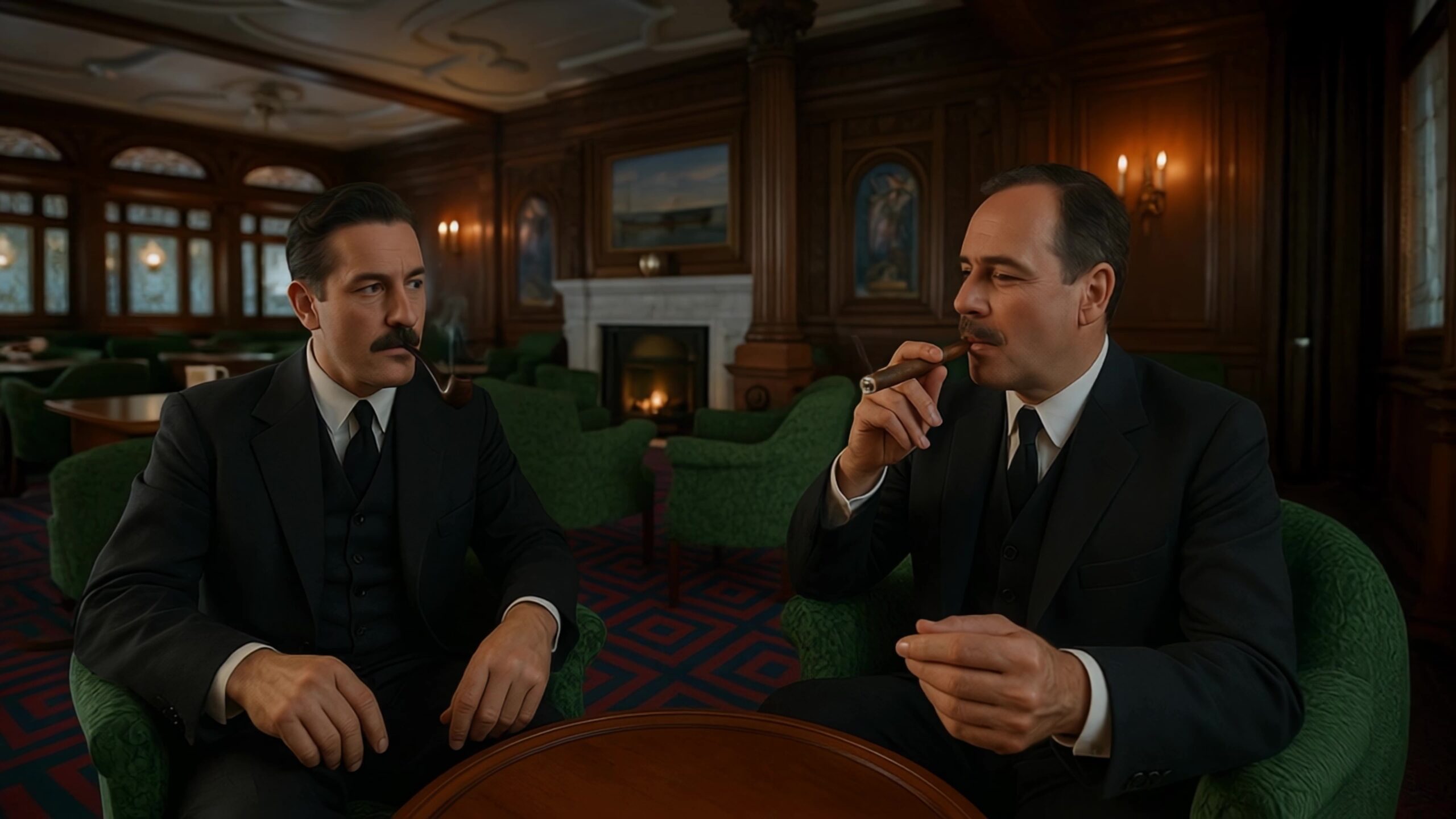 Il fumoir di prima classe sul Titanic