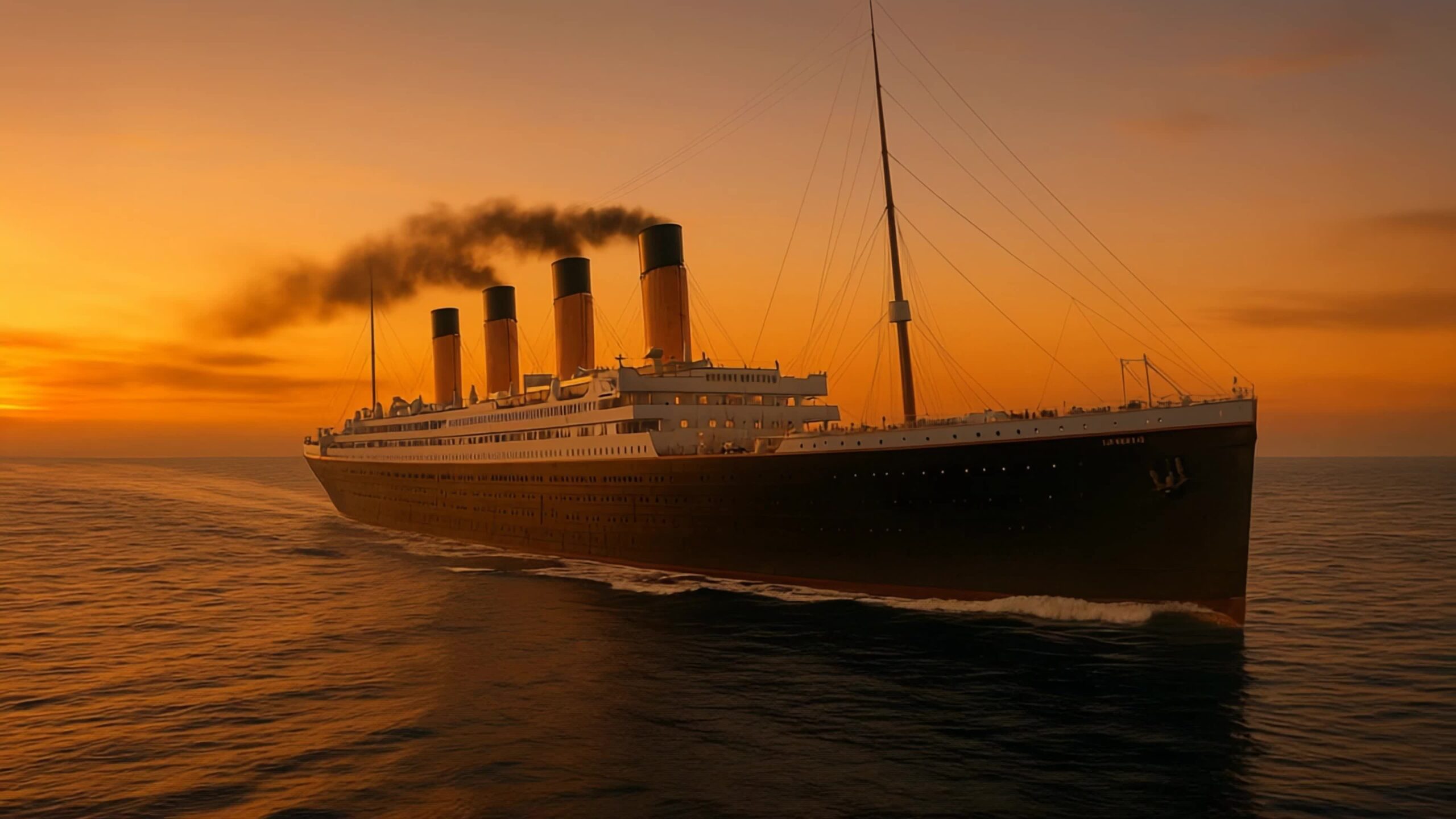 Titanic at sunset – The ship of dreams sailing