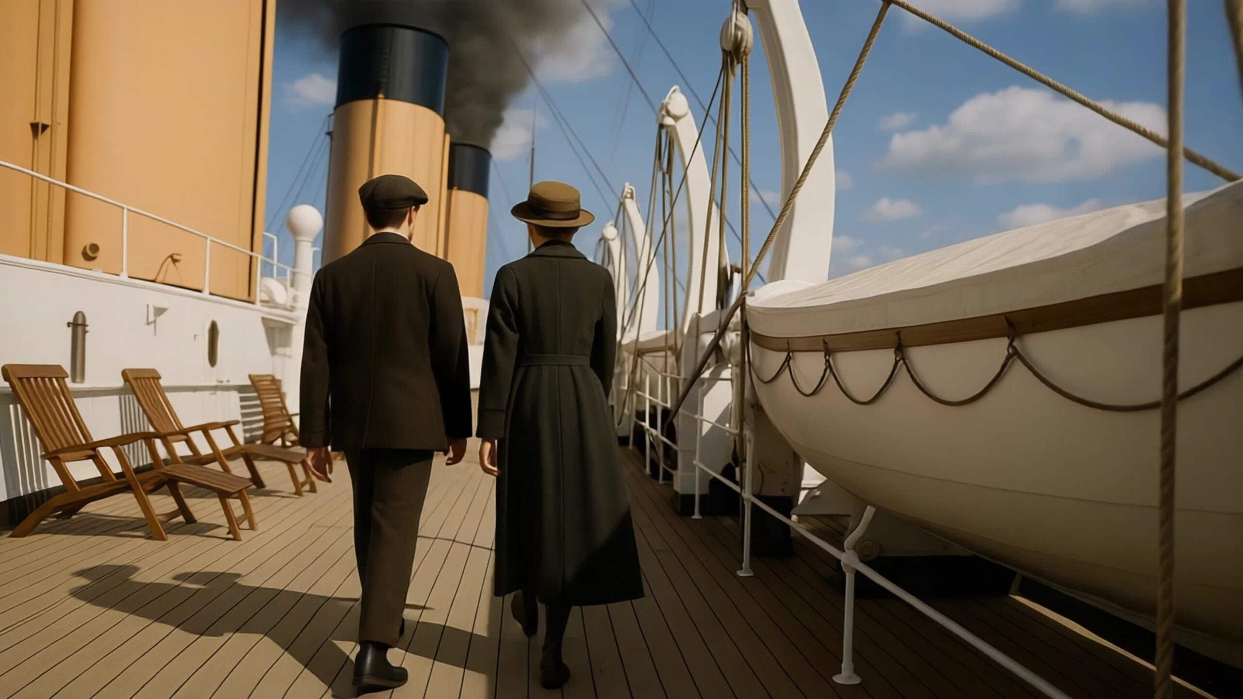 Passeggiata tra le scialuppe sul Titanic