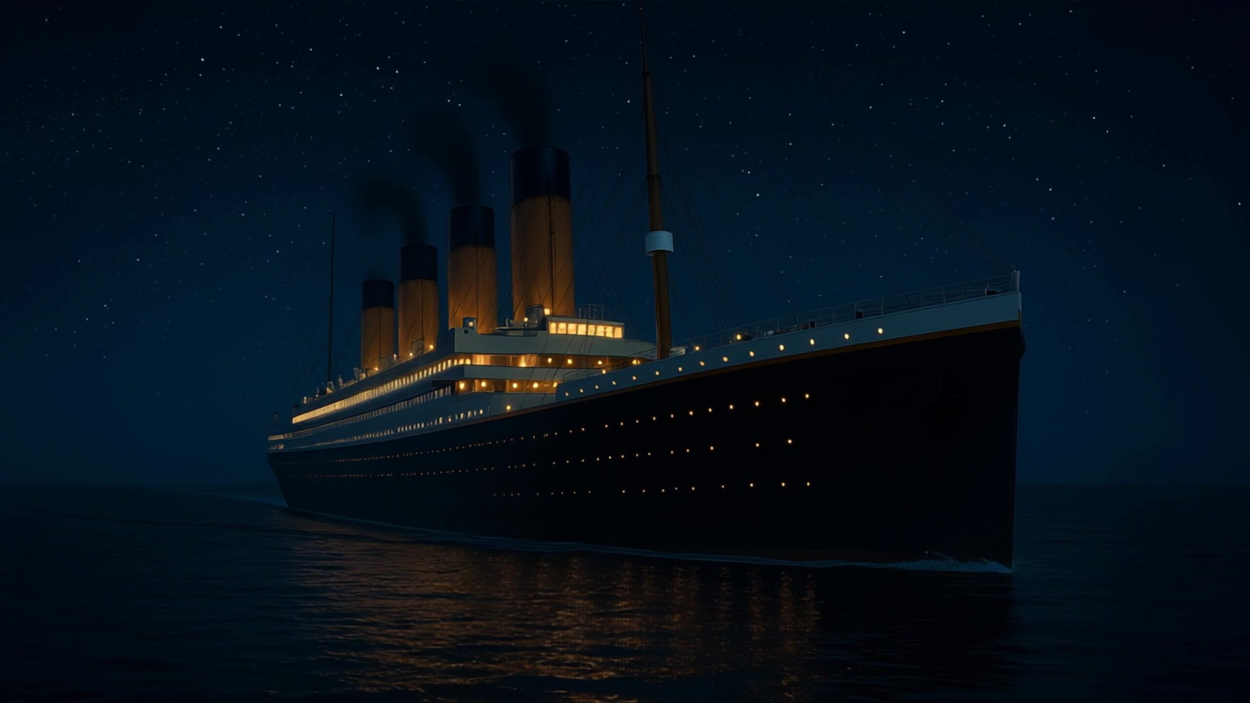 Il Titanic nella notte stellata
