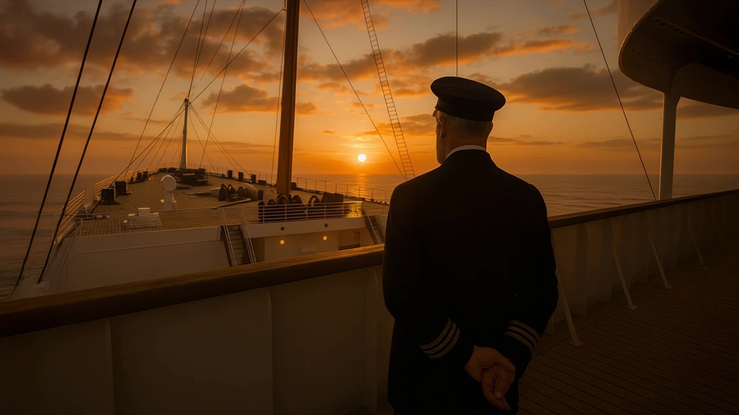 Il Comandante del Titanic al tramonto – un ultimo sguardo sul mare