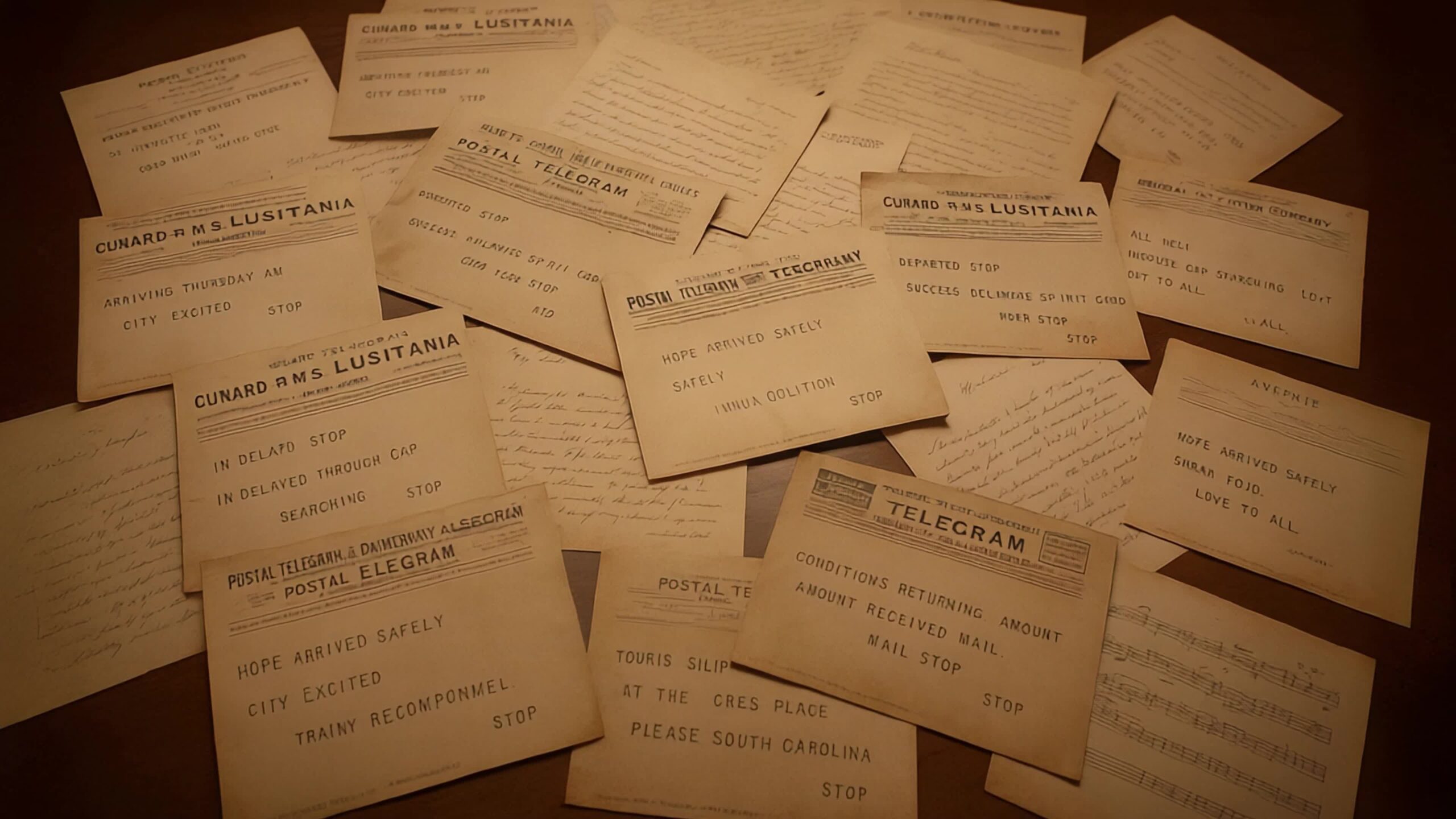 Telegrams from the Sea – Lusitania and Titanic