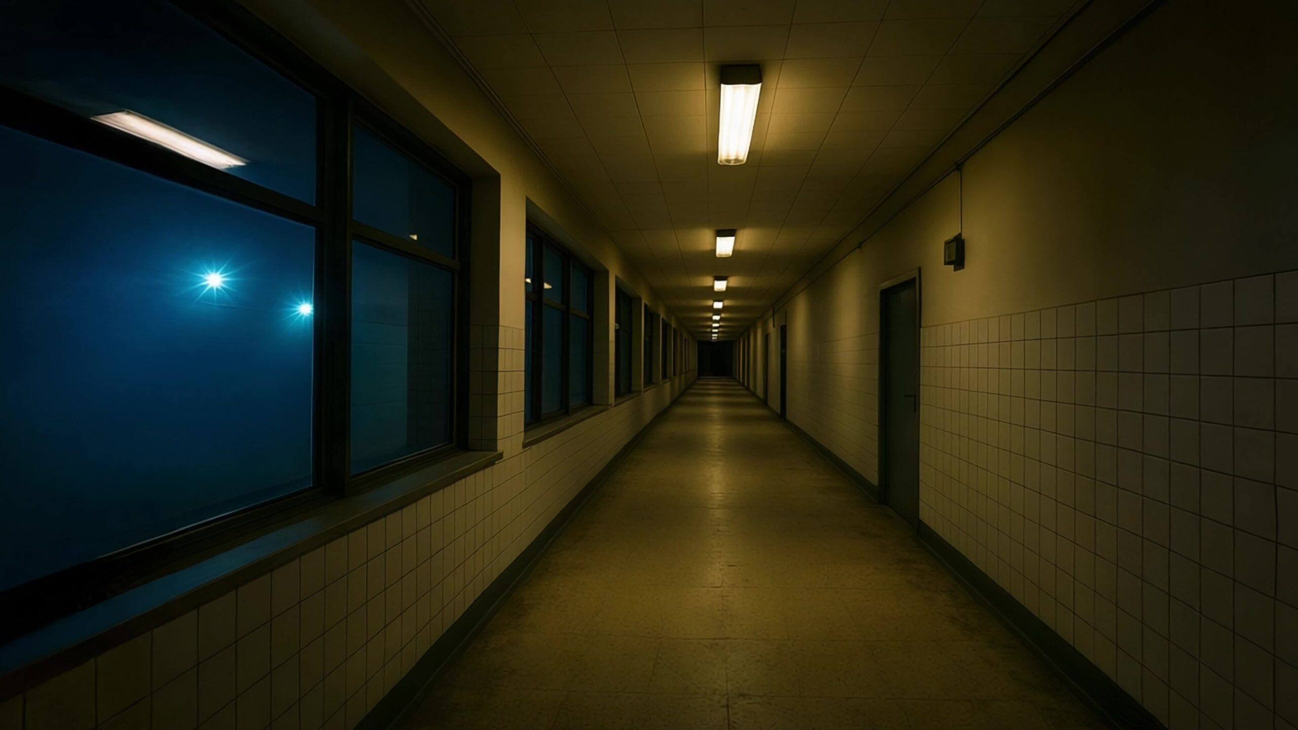 Corridoio interno della centrale di Chernobyl