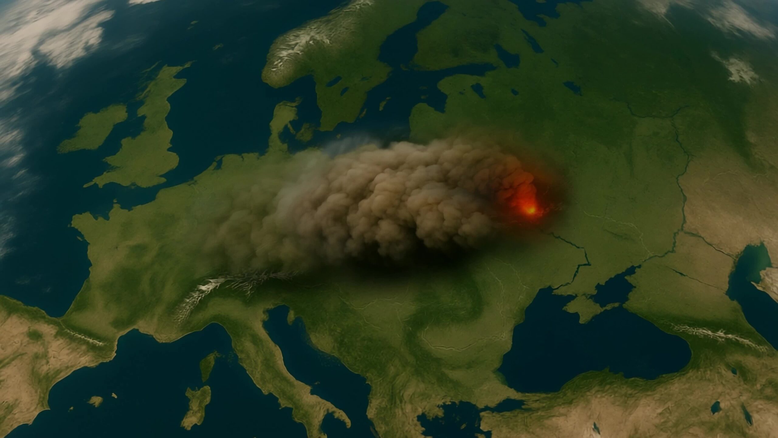 La nube di Chernobyl sopra l’Europa